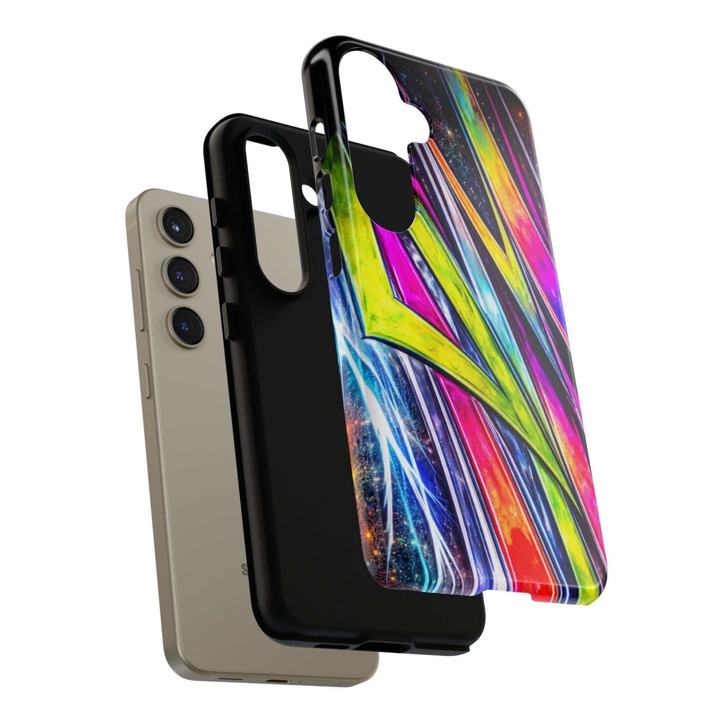 Neon Graffiti Phone Case | Tough Case, Vivid Abstract Street Art
