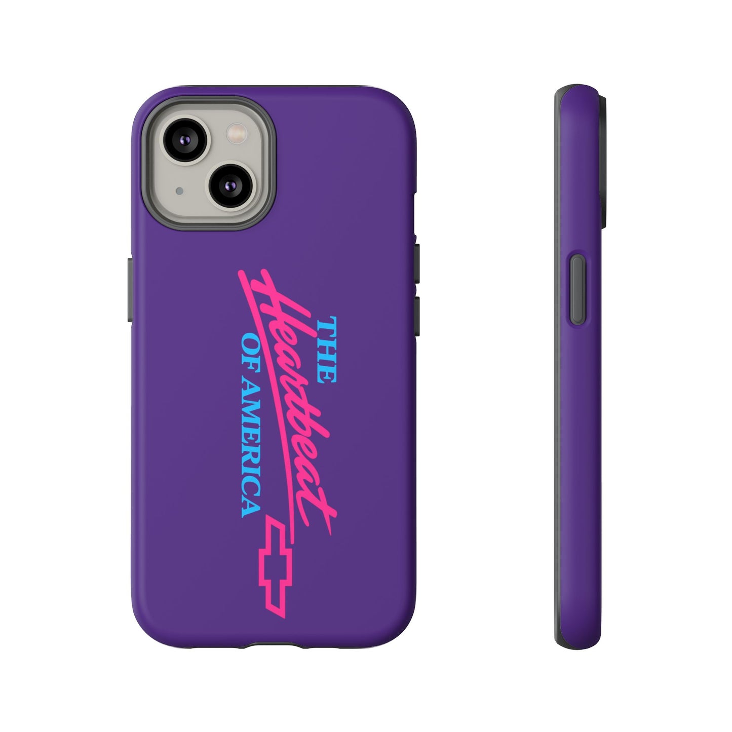 Purple  “The Heartbeat of America” Retro Chevy Logo, Slim Protective Cover