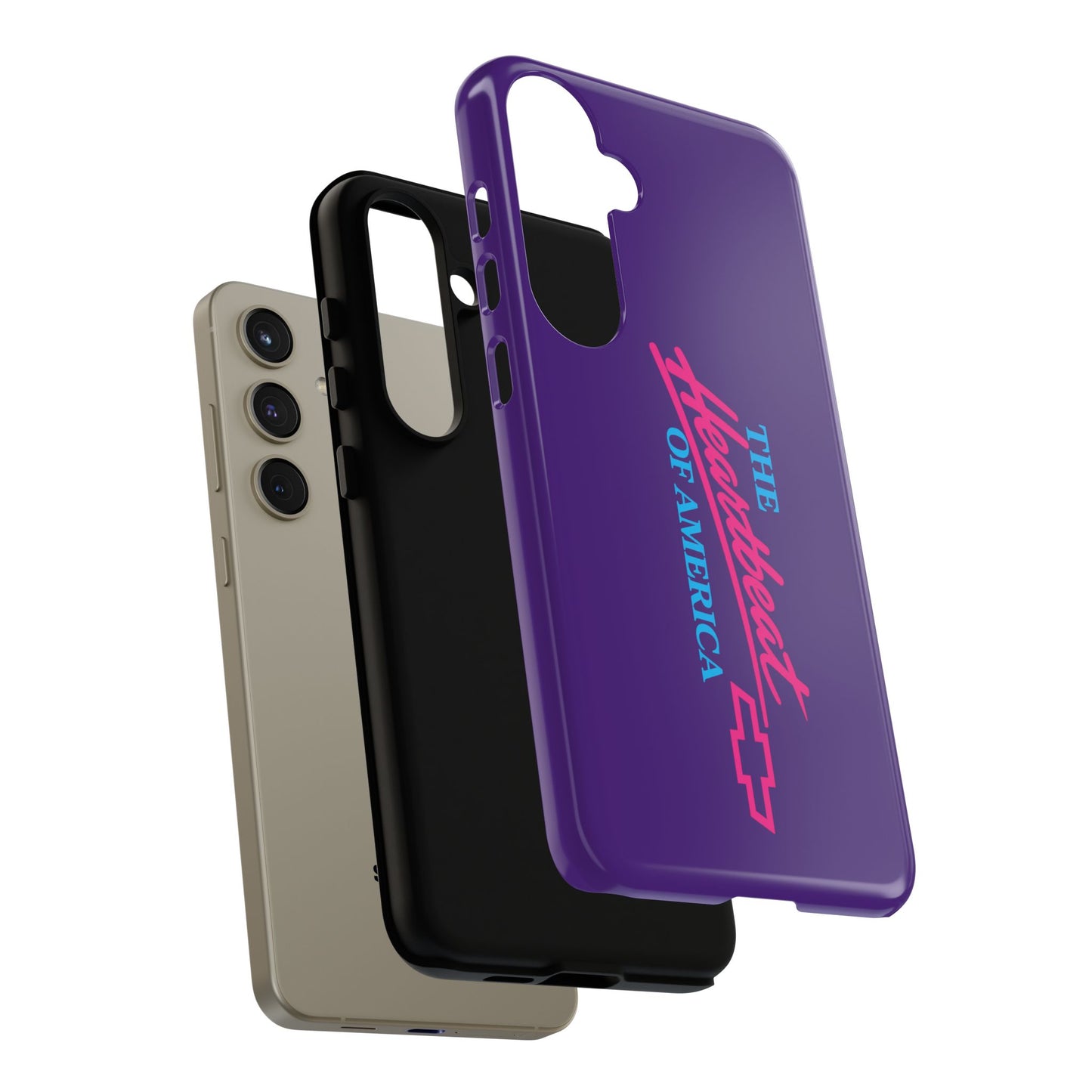 Purple  “The Heartbeat of America” Retro Chevy Logo, Slim Protective Cover