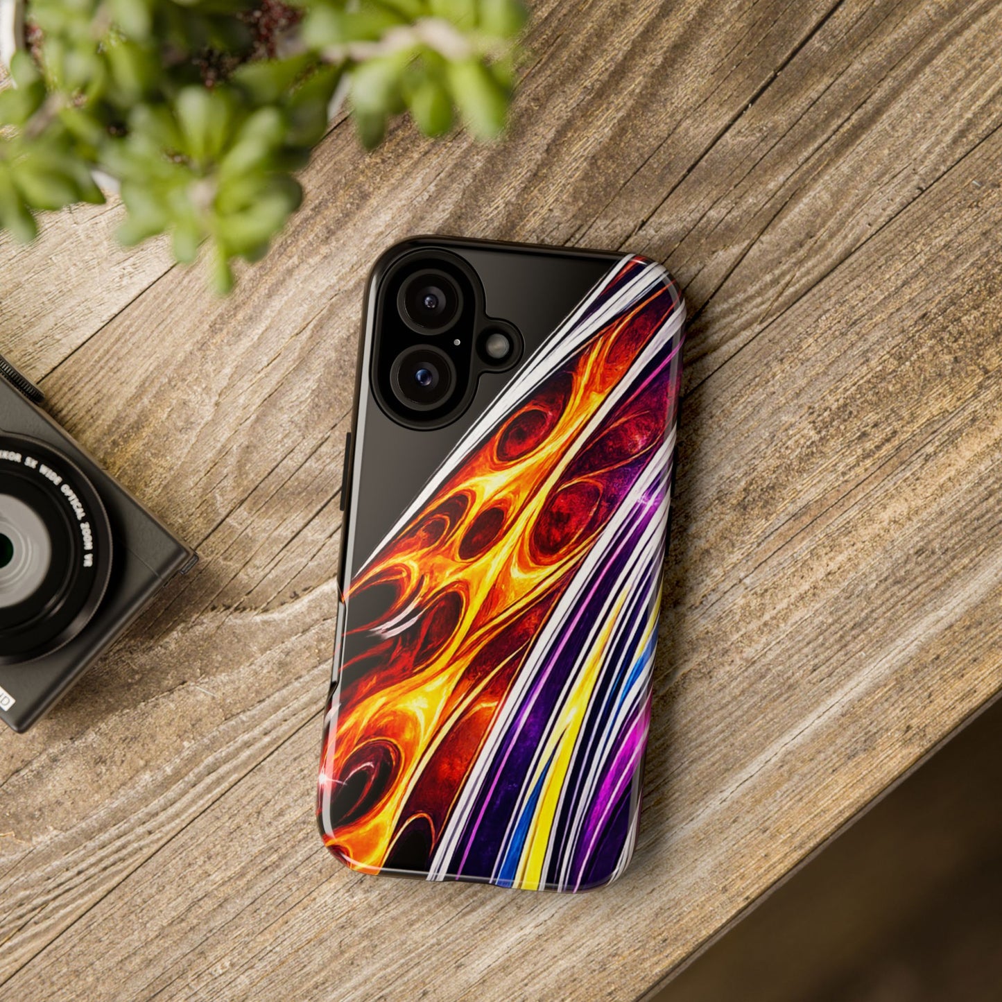 Flaming Abstract Stripes Tough Case | Colorful Phone Cover