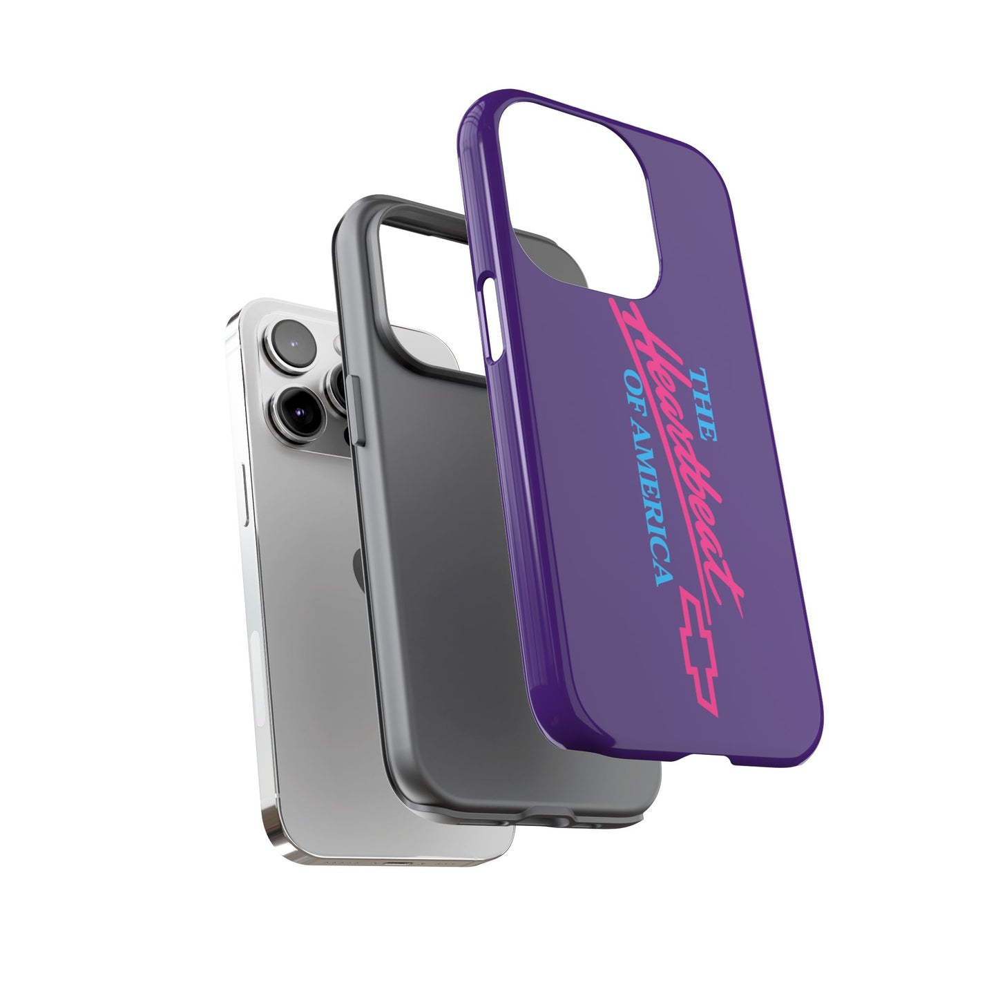 Purple  “The Heartbeat of America” Retro Chevy Logo, Slim Protective Cover