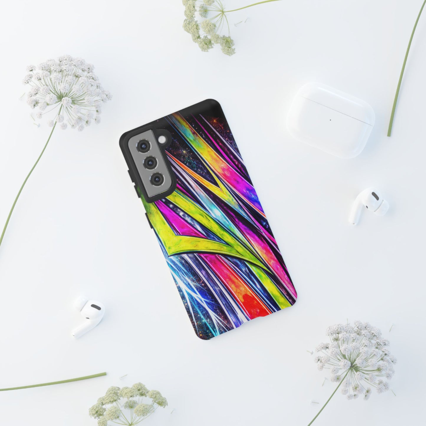 Neon Graffiti Phone Case | Tough Case, Vivid Abstract Street Art