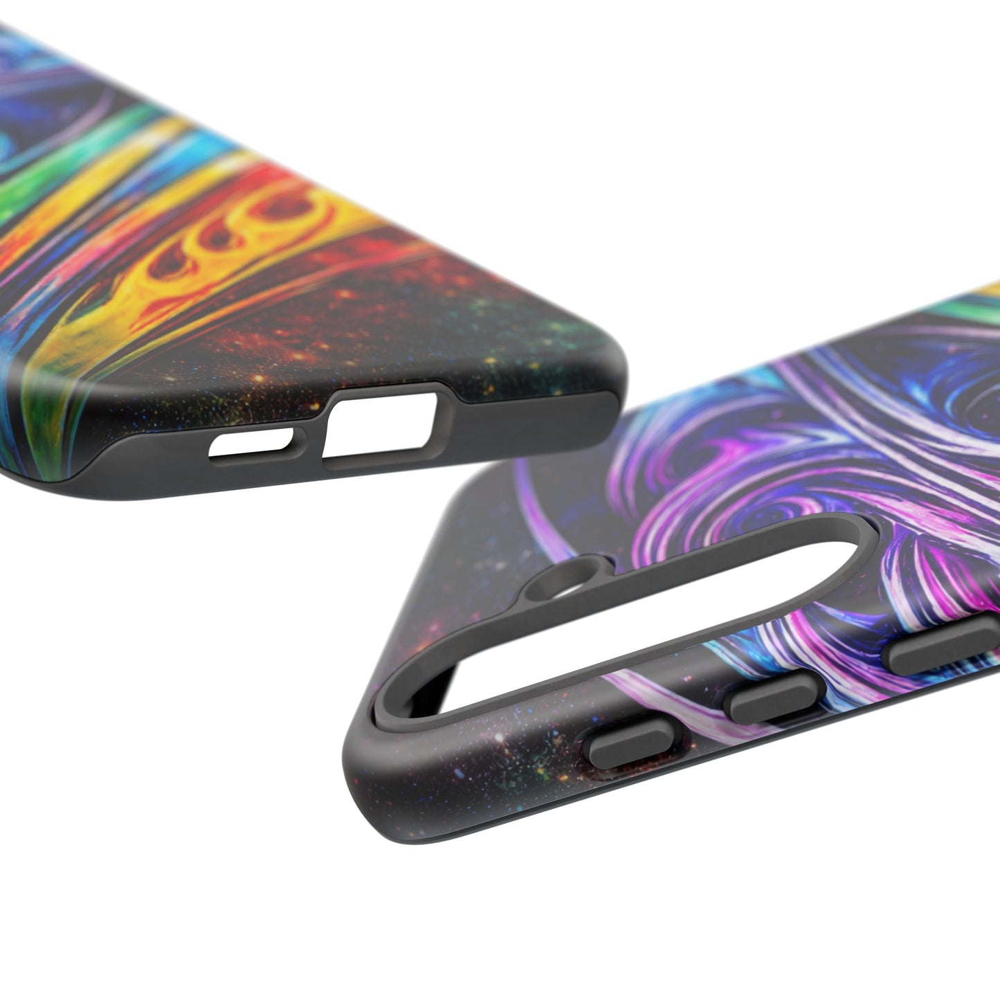 Abstract Cosmic Swirls phone case | Galaxy Rainbow Protective Case