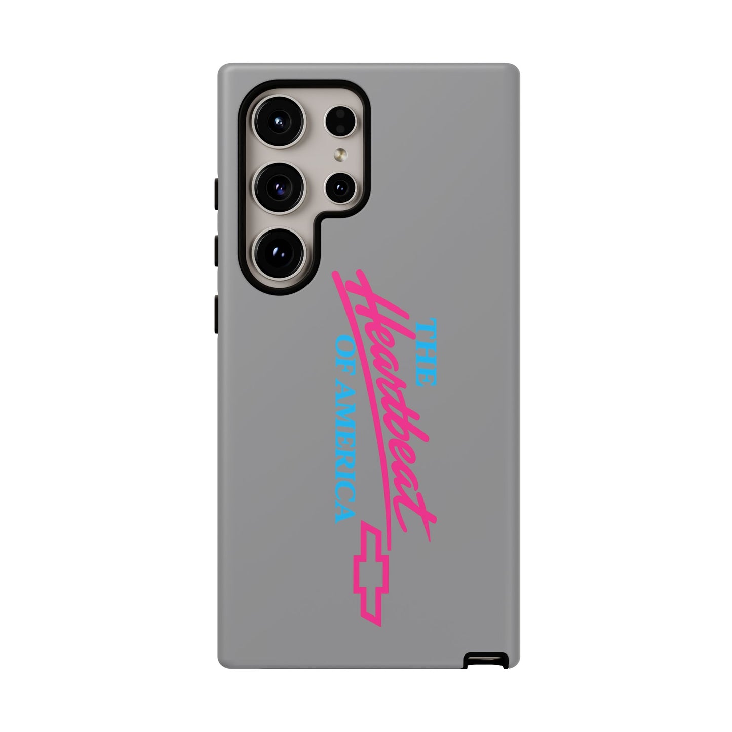 Silver “The Heartbeat of America” Retro Chevy Logo, Slim Protective Cover