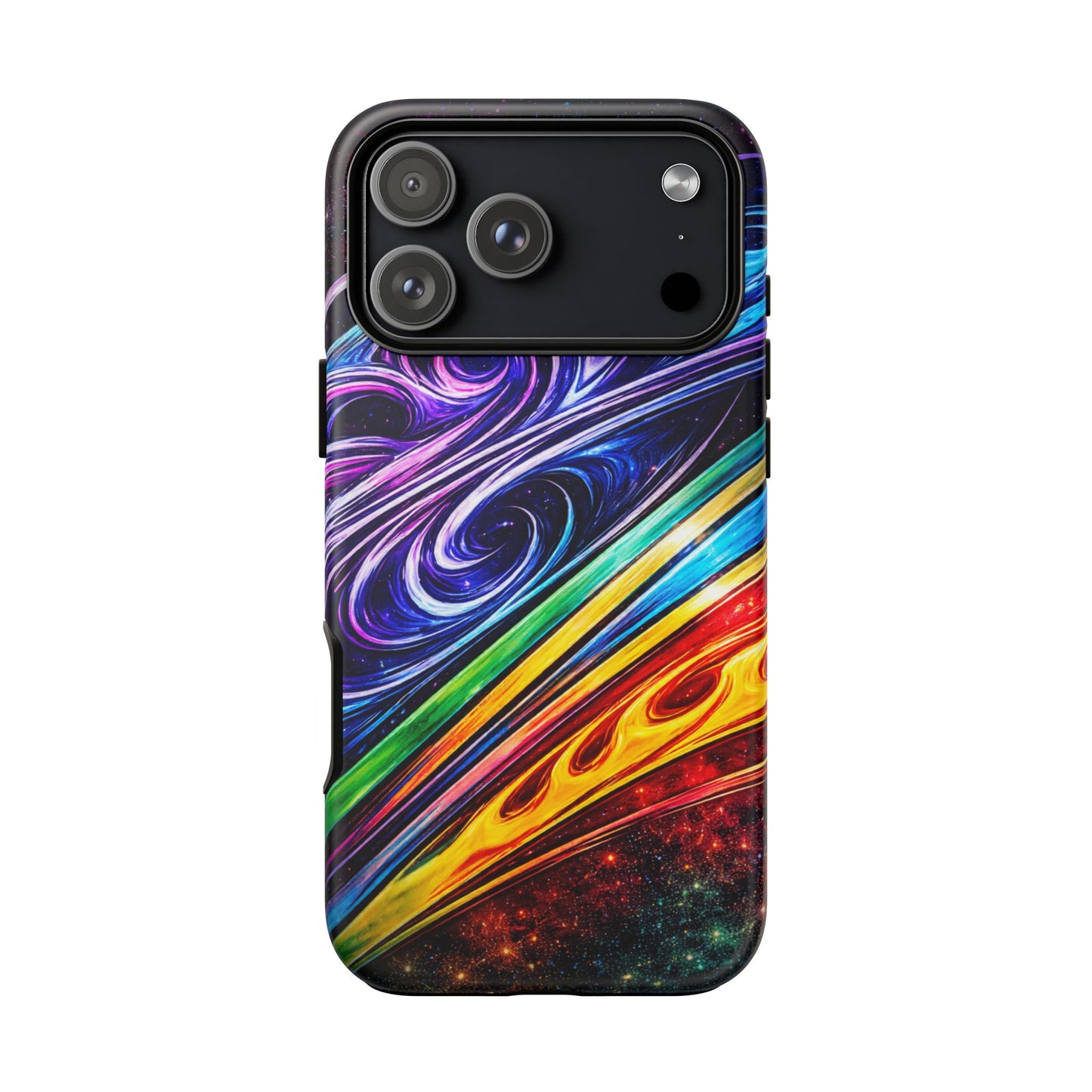 Abstract Cosmic Swirls phone case | Galaxy Rainbow Protective Case