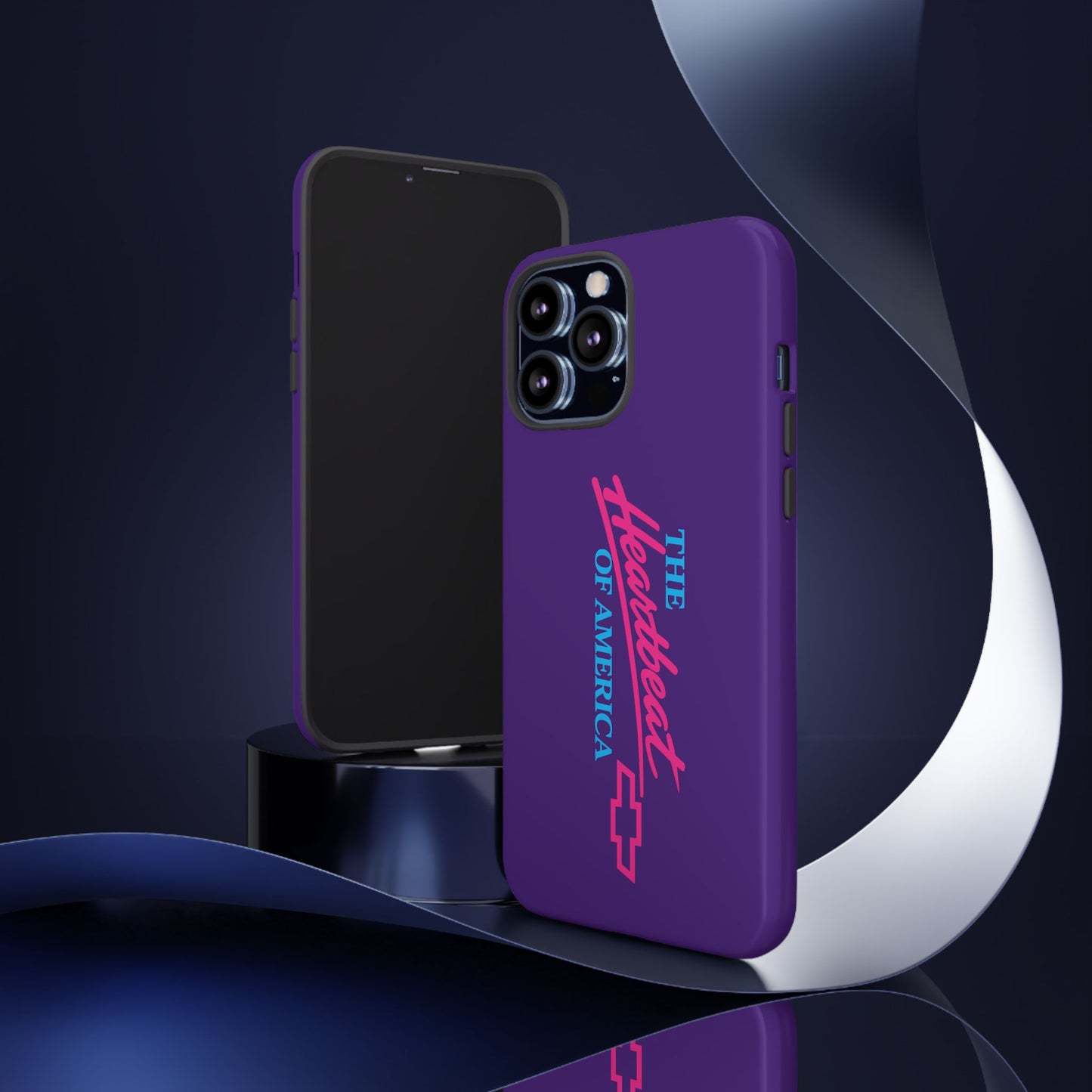 Purple  “The Heartbeat of America” Retro Chevy Logo, Slim Protective Cover