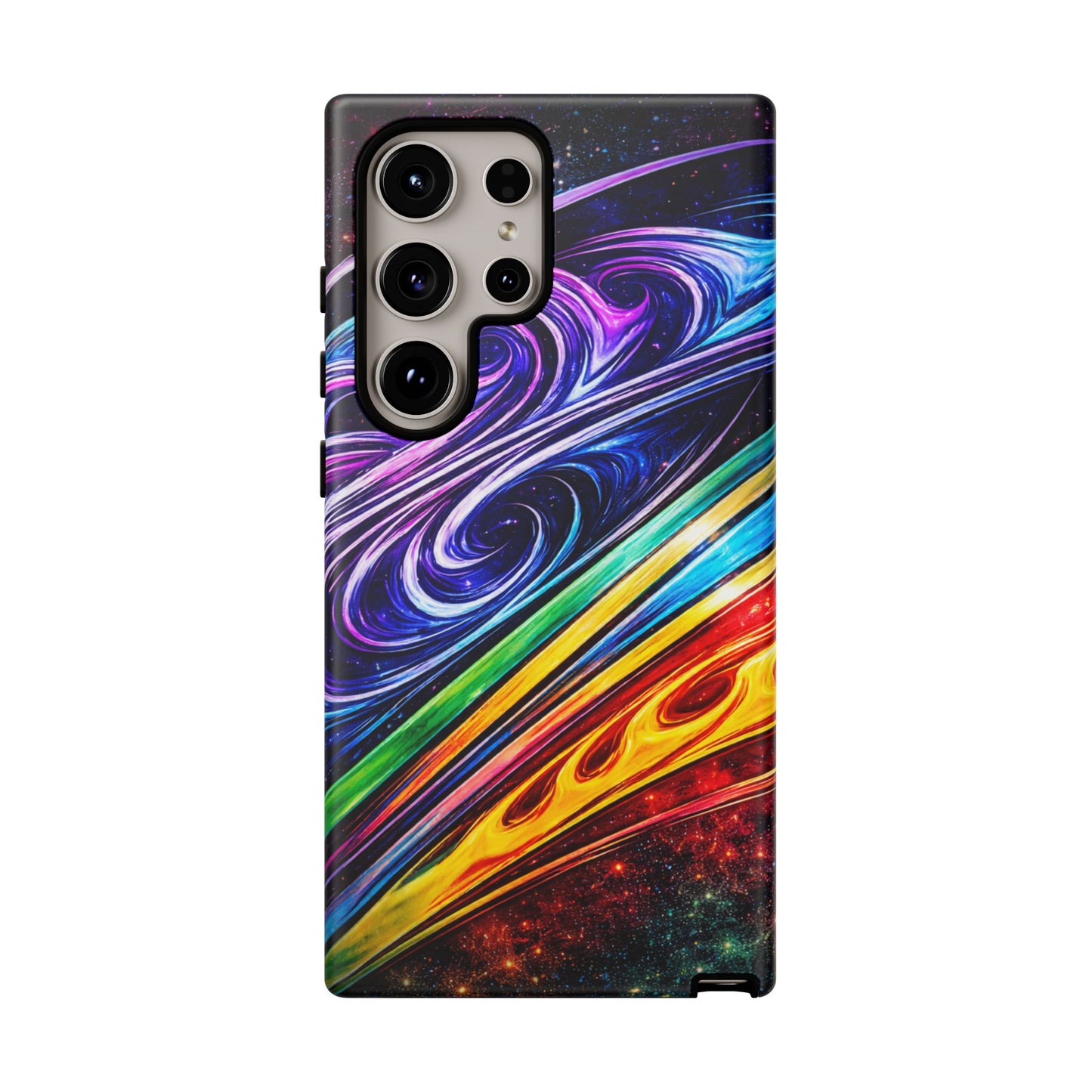 Abstract Cosmic Swirls phone case | Galaxy Rainbow Protective Case