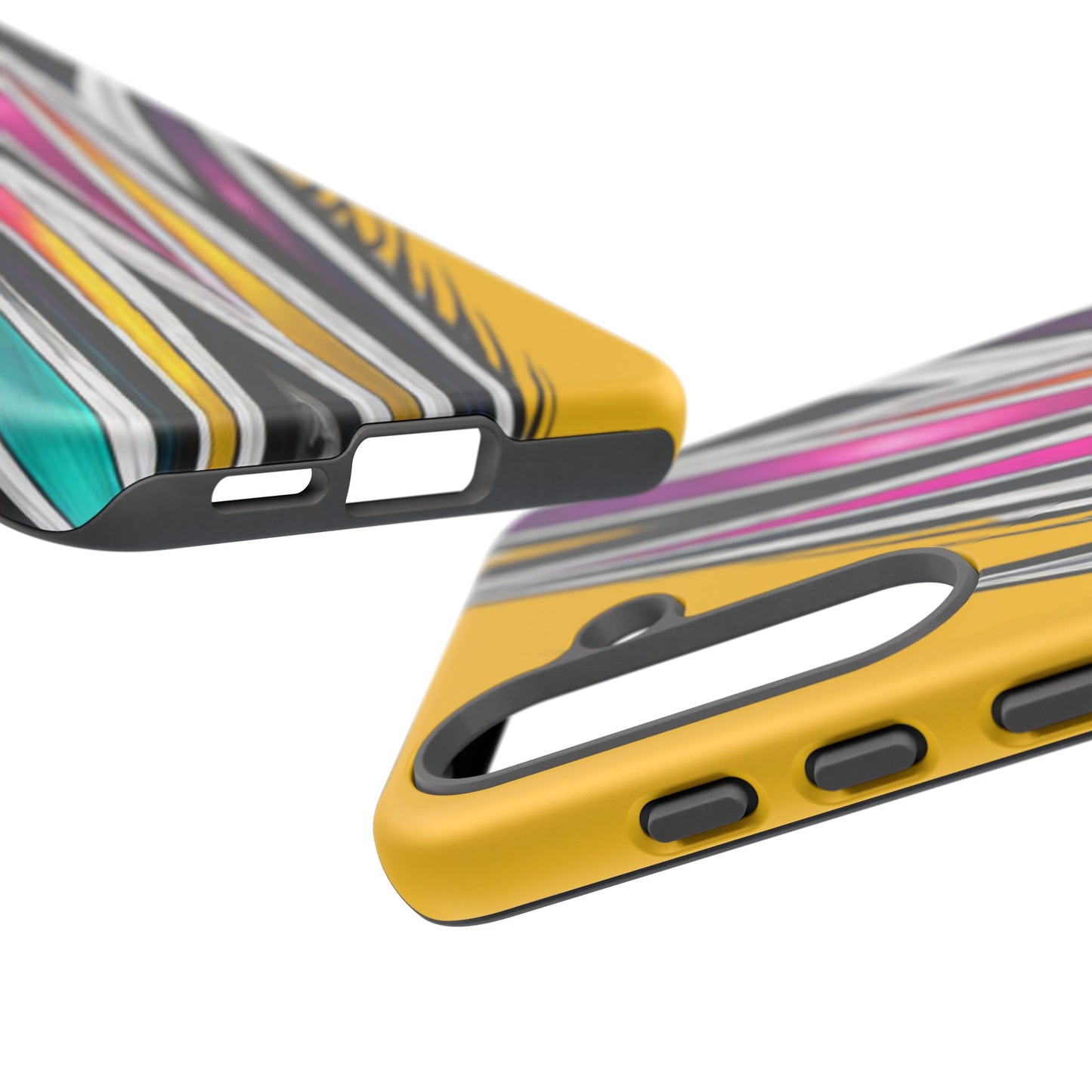 Yellow Abstract Stripes Phone Case | Tough Protective Phone Case