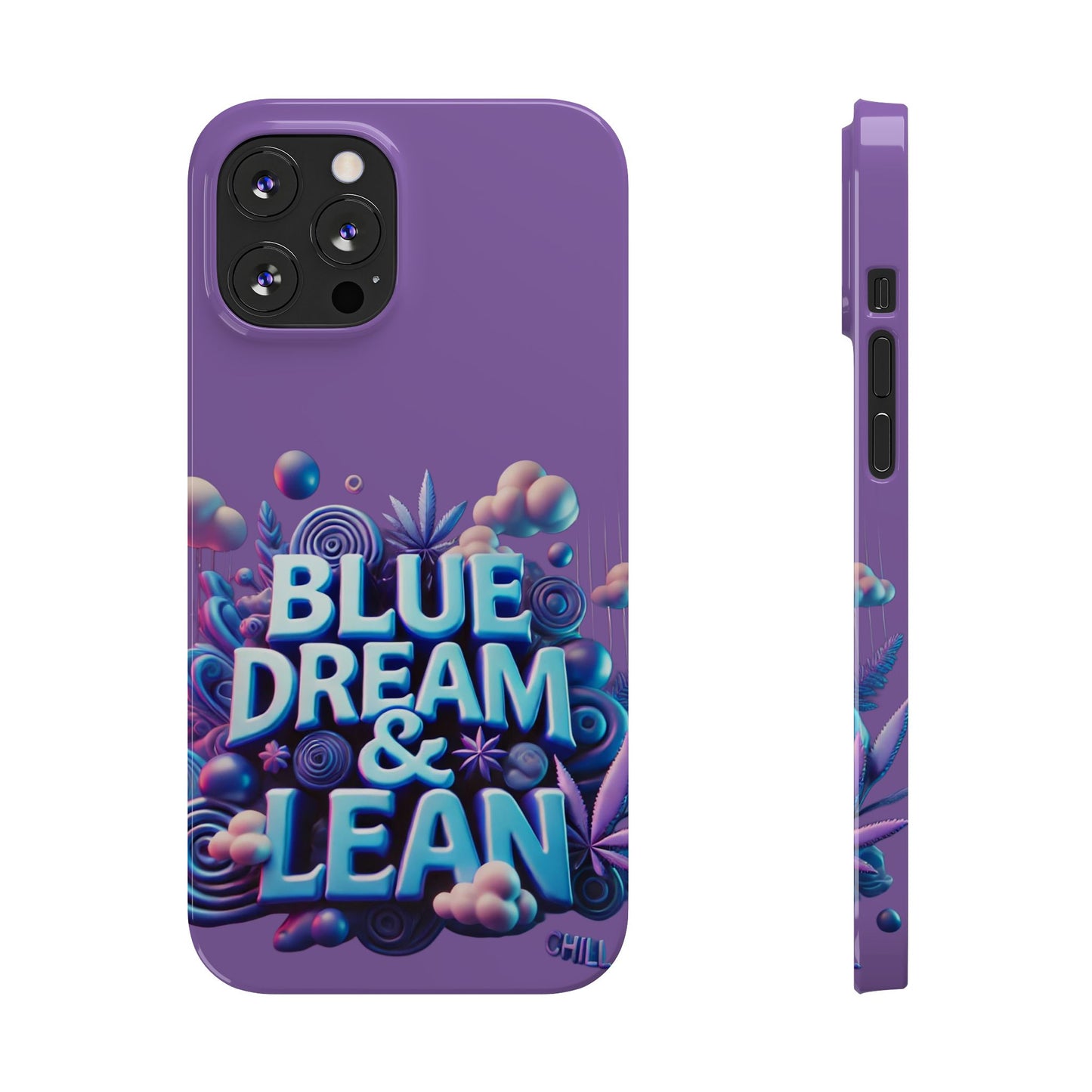 Vibrant Slim Phone Cases - 'Blue Dream & Lean' Design for Trendsetters