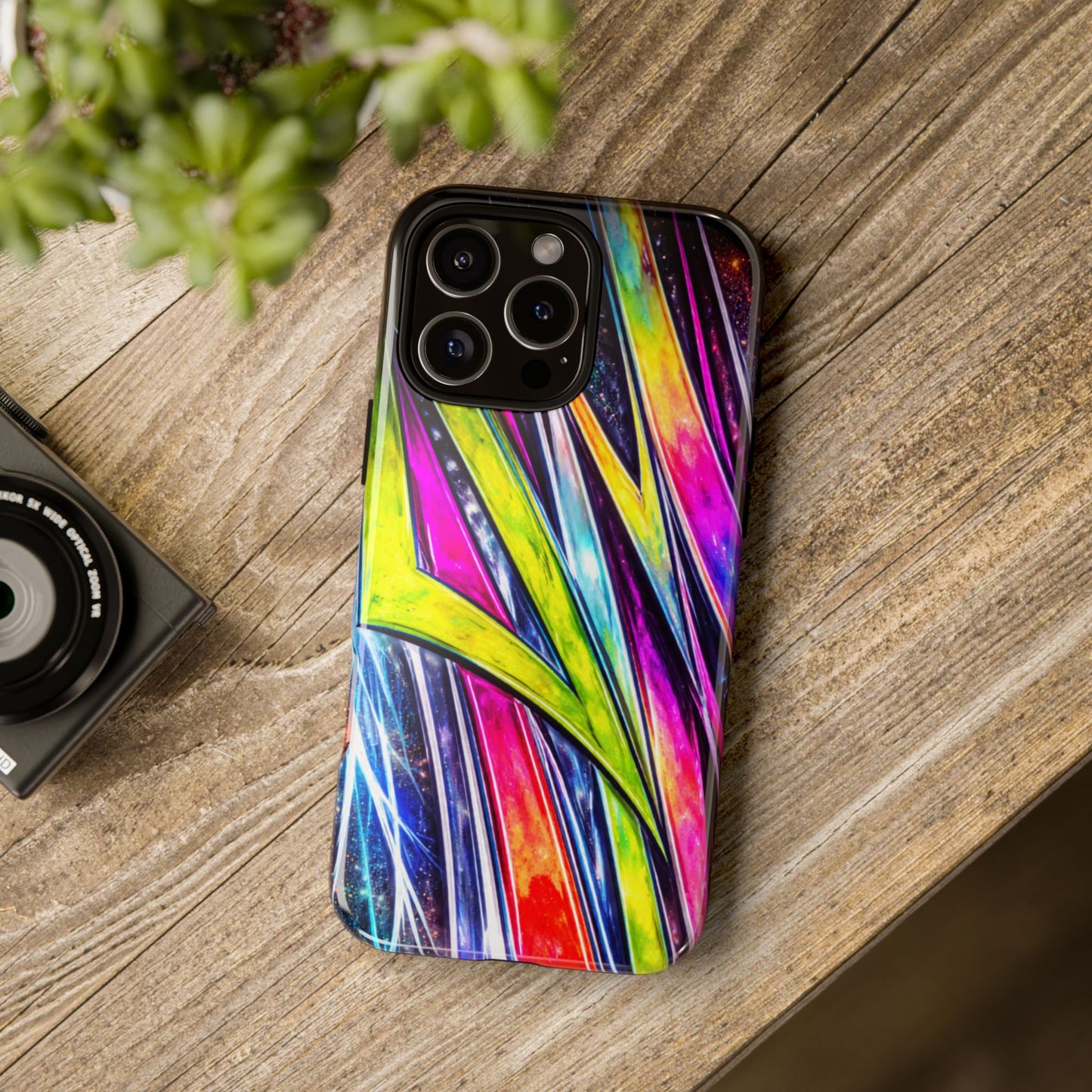 Neon Graffiti Phone Case | Tough Case, Vivid Abstract Street Art