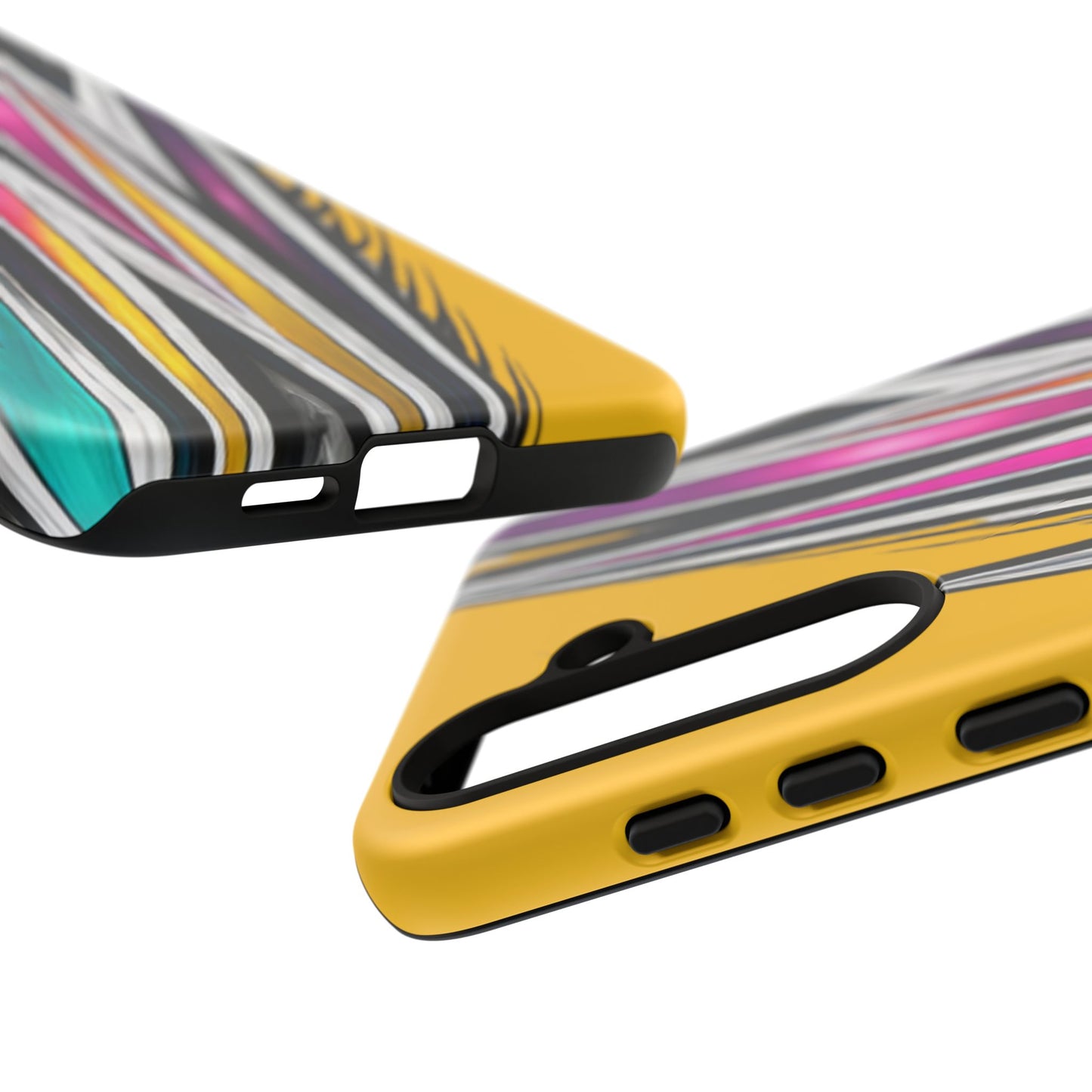 Yellow Abstract Stripes Phone Case | Tough Protective Phone Case
