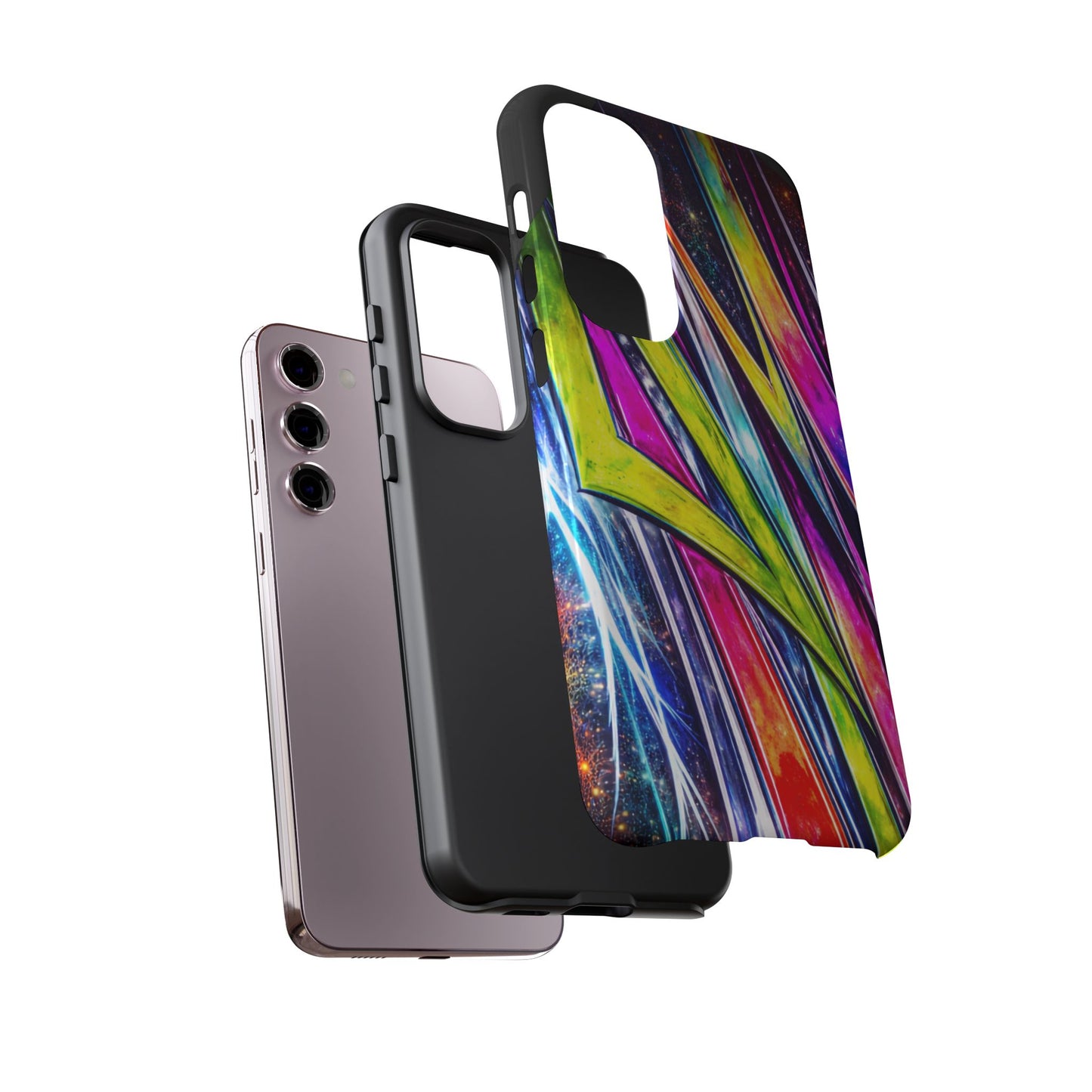 Neon Graffiti Phone Case | Tough Case, Vivid Abstract Street Art