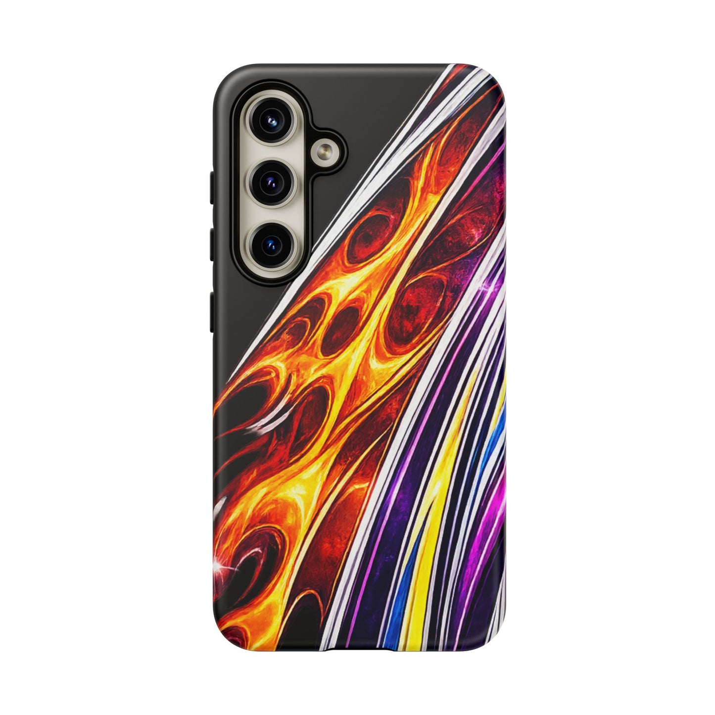 Flaming Abstract Stripes Tough Case | Colorful Phone Cover