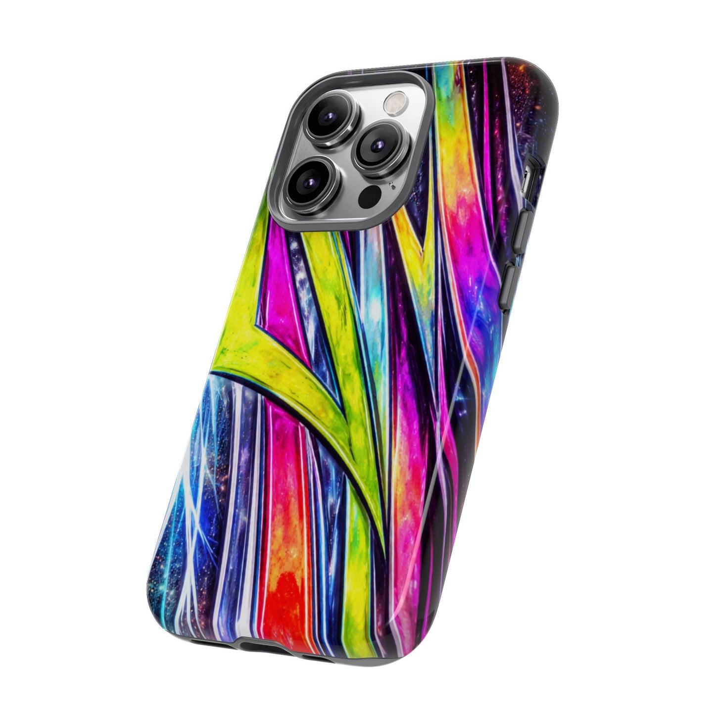 Neon Graffiti Phone Case | Tough Case, Vivid Abstract Street Art