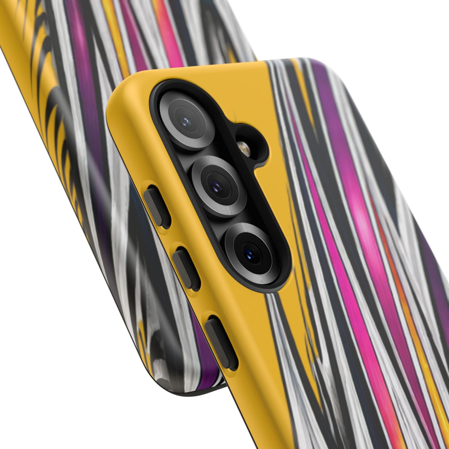 Yellow Abstract Stripes Phone Case | Tough Protective Phone Case