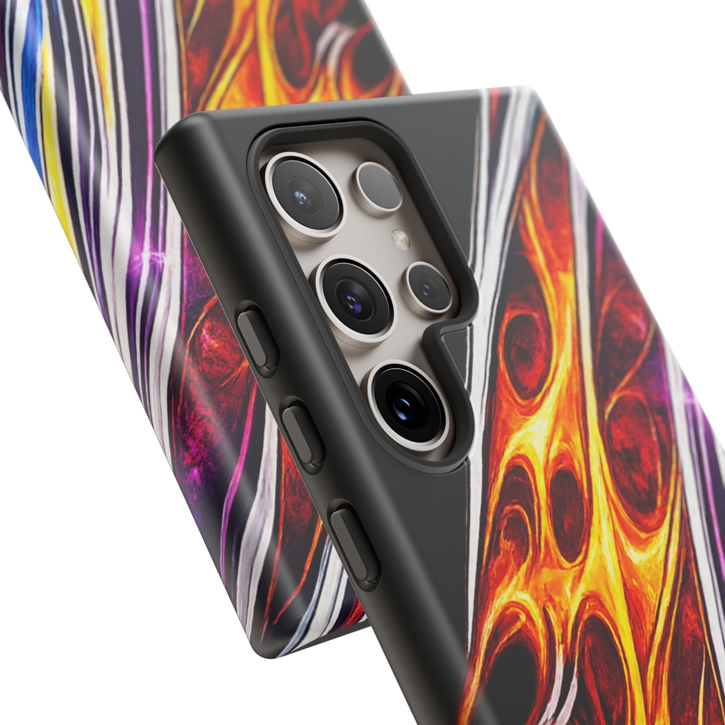 Flaming Abstract Stripes Tough Case | Colorful Phone Cover