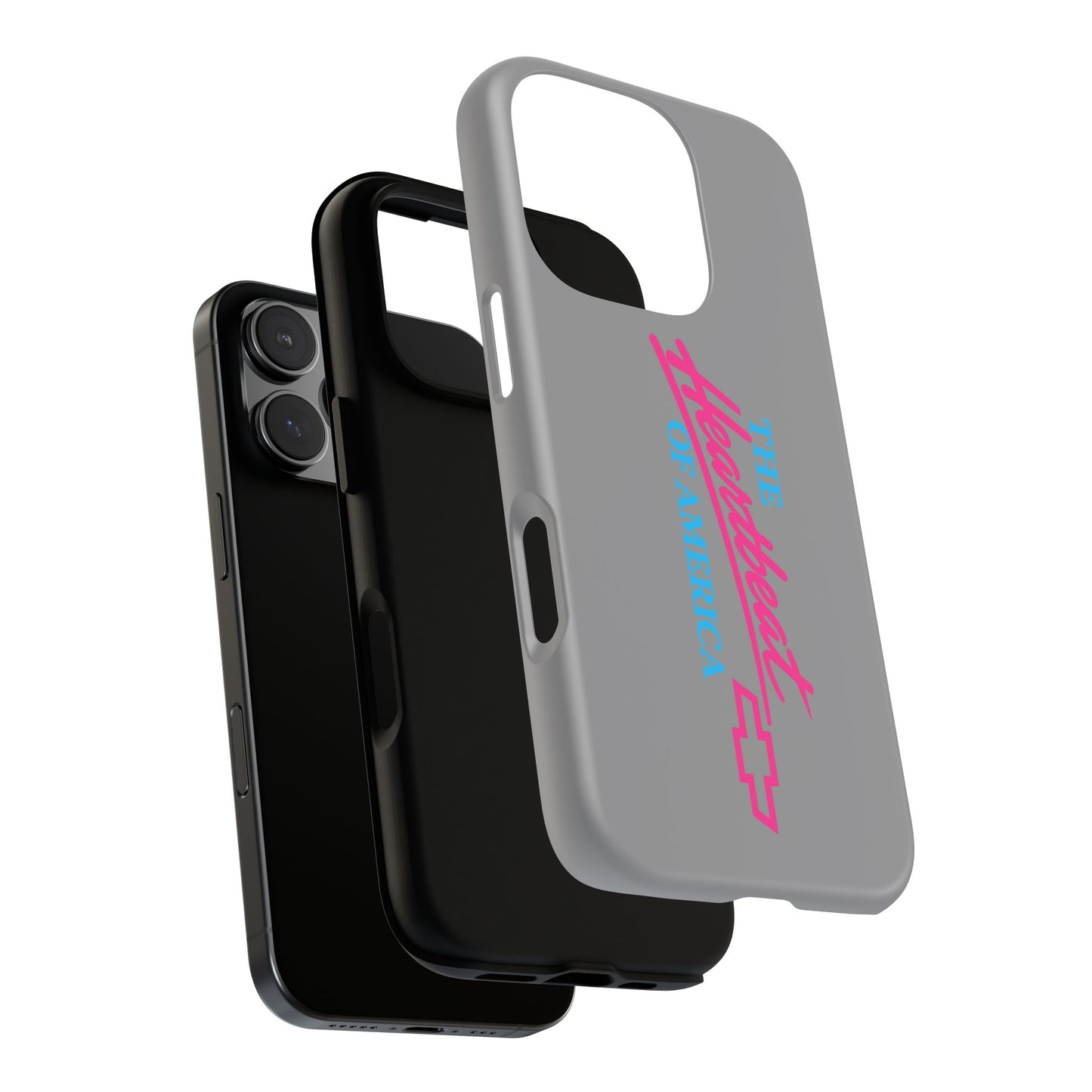 Silver “The Heartbeat of America” Retro Chevy Logo, Slim Protective Cover