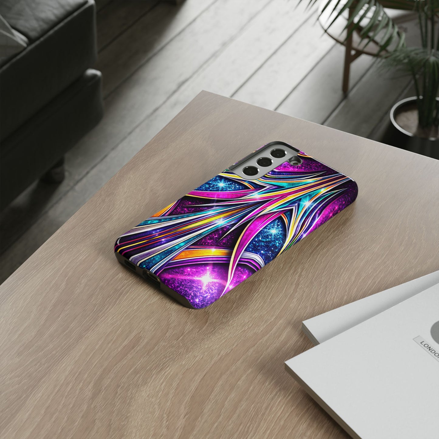 Custom Lowrider Pinstripe Swirl Tough Phone Case – Impact Resistant