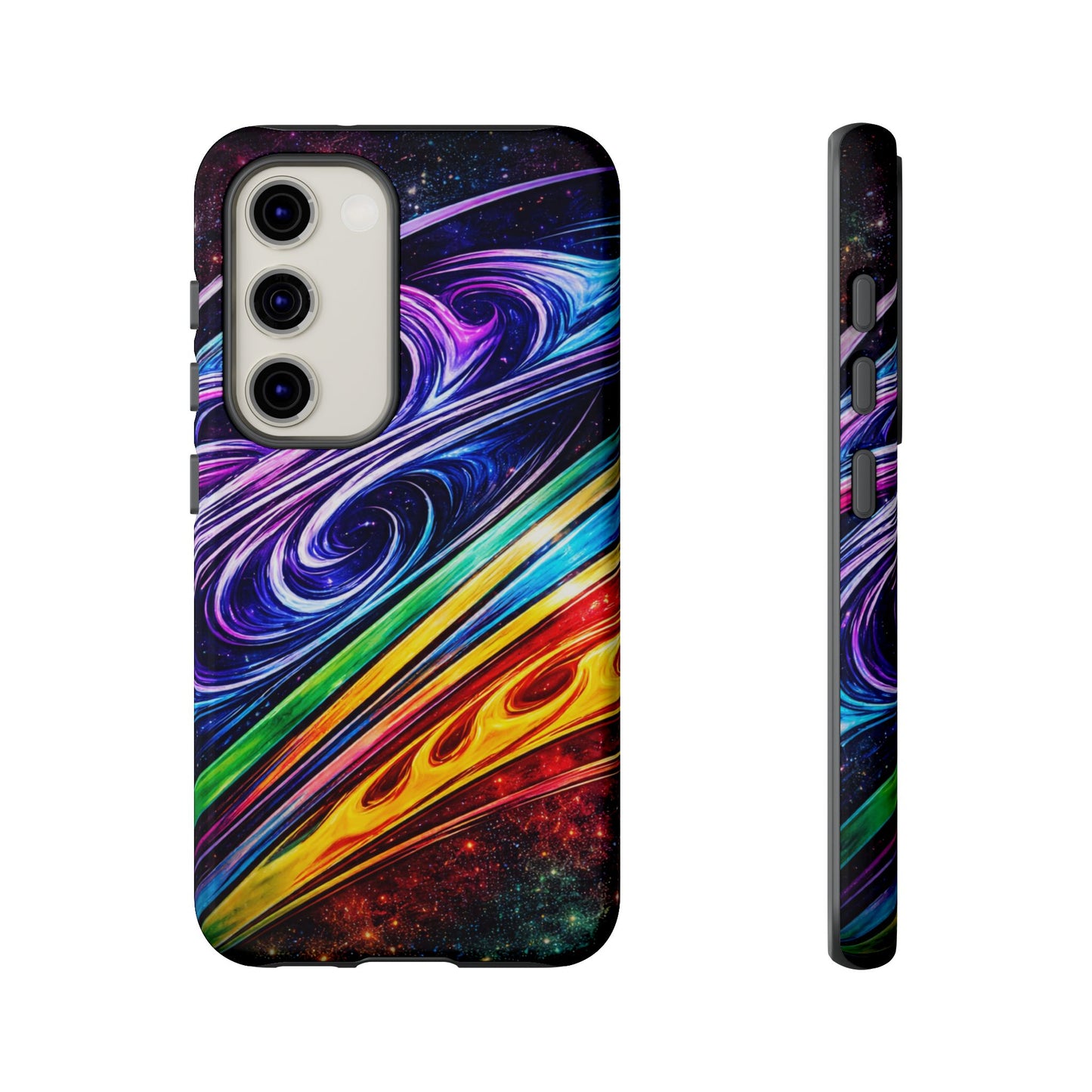 Abstract Cosmic Swirls phone case | Galaxy Rainbow Protective Case