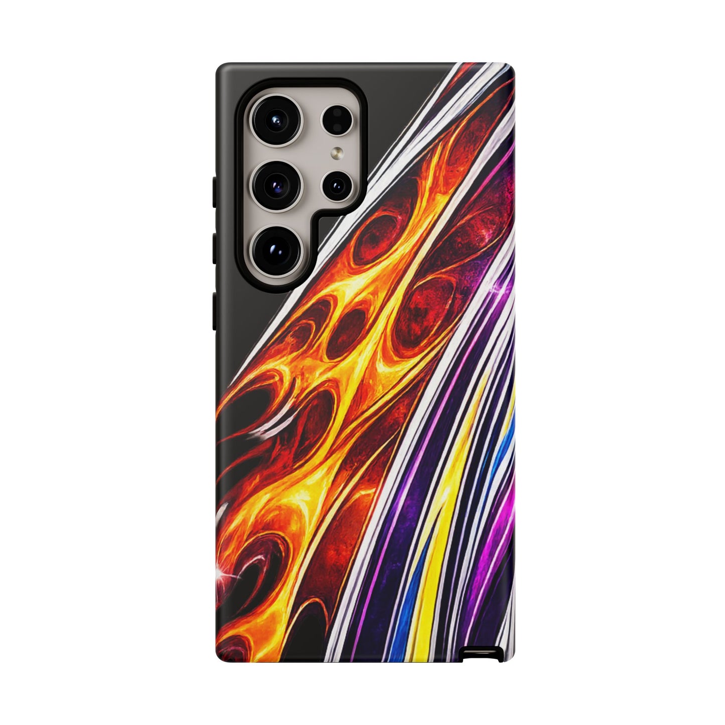 Flaming Abstract Stripes Tough Case | Colorful Phone Cover