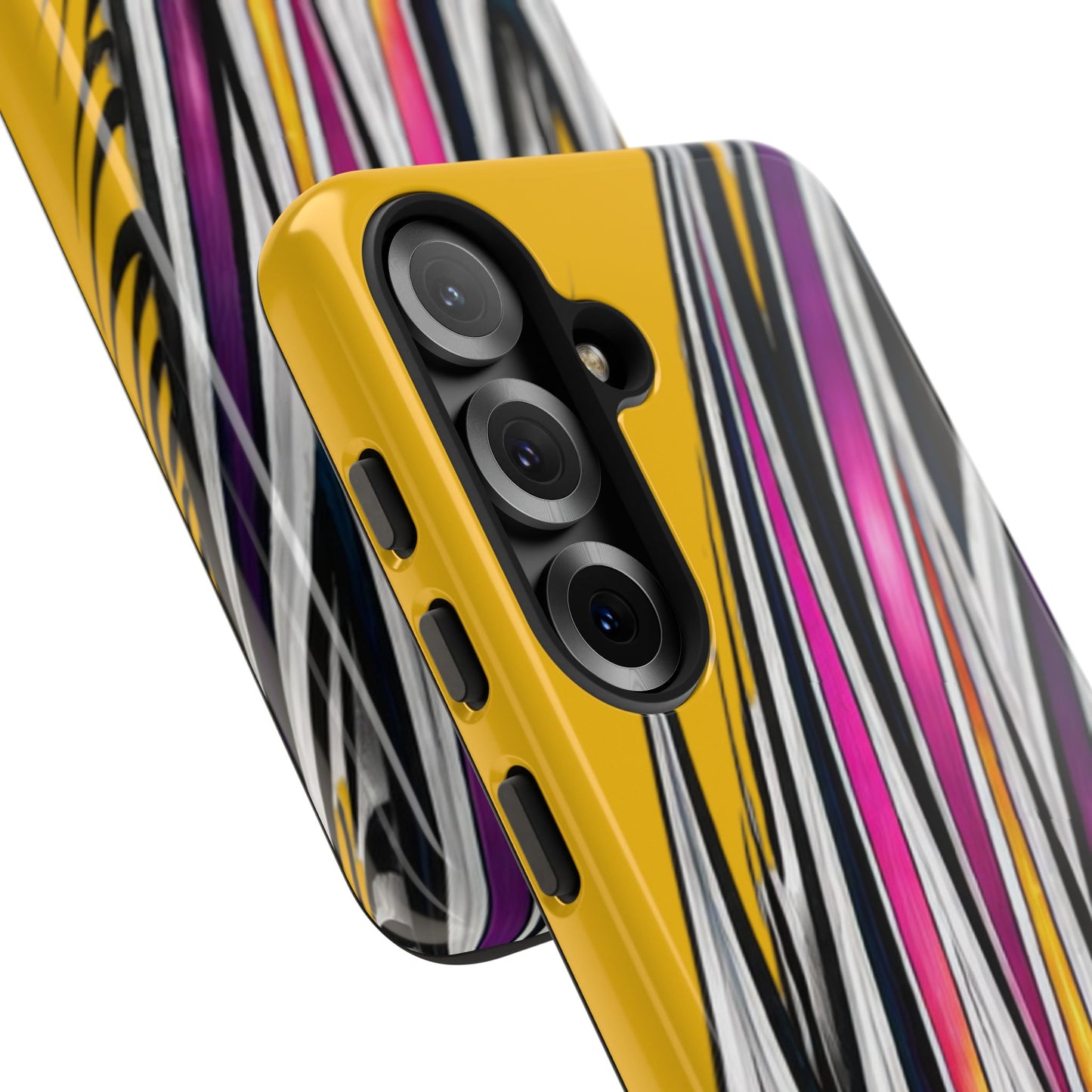 Yellow Abstract Stripes Phone Case | Tough Protective Phone Case