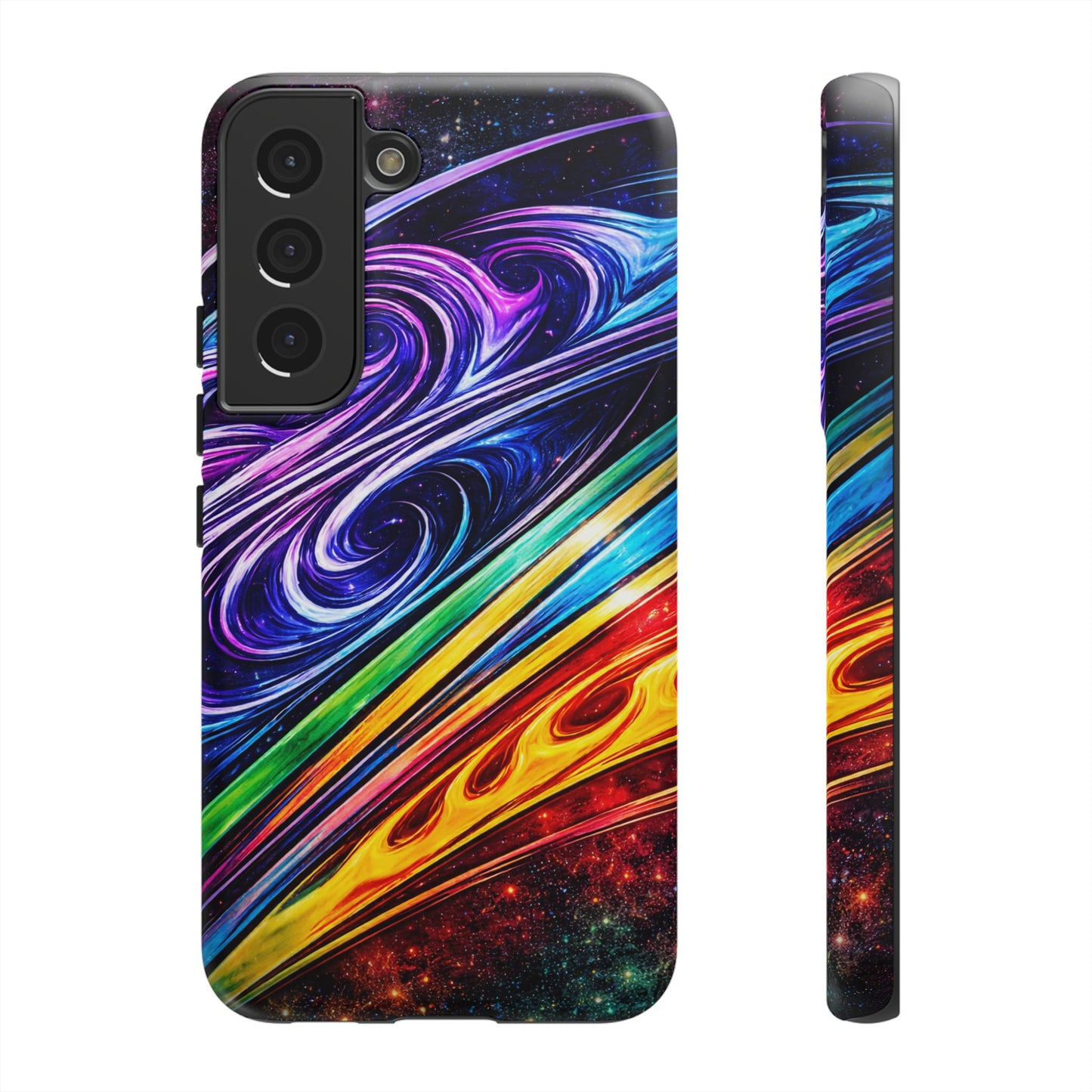 Abstract Cosmic Swirls phone case | Galaxy Rainbow Protective Case