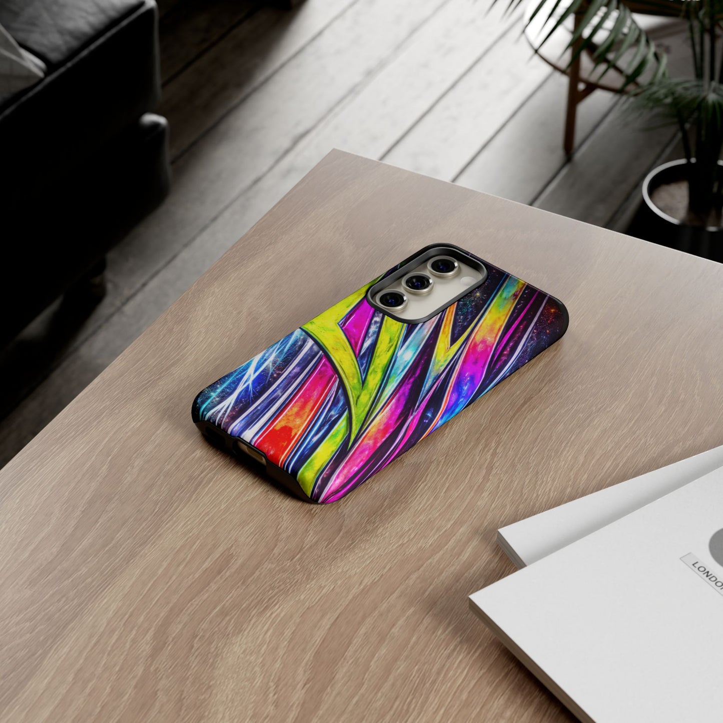 Neon Graffiti Phone Case | Tough Case, Vivid Abstract Street Art