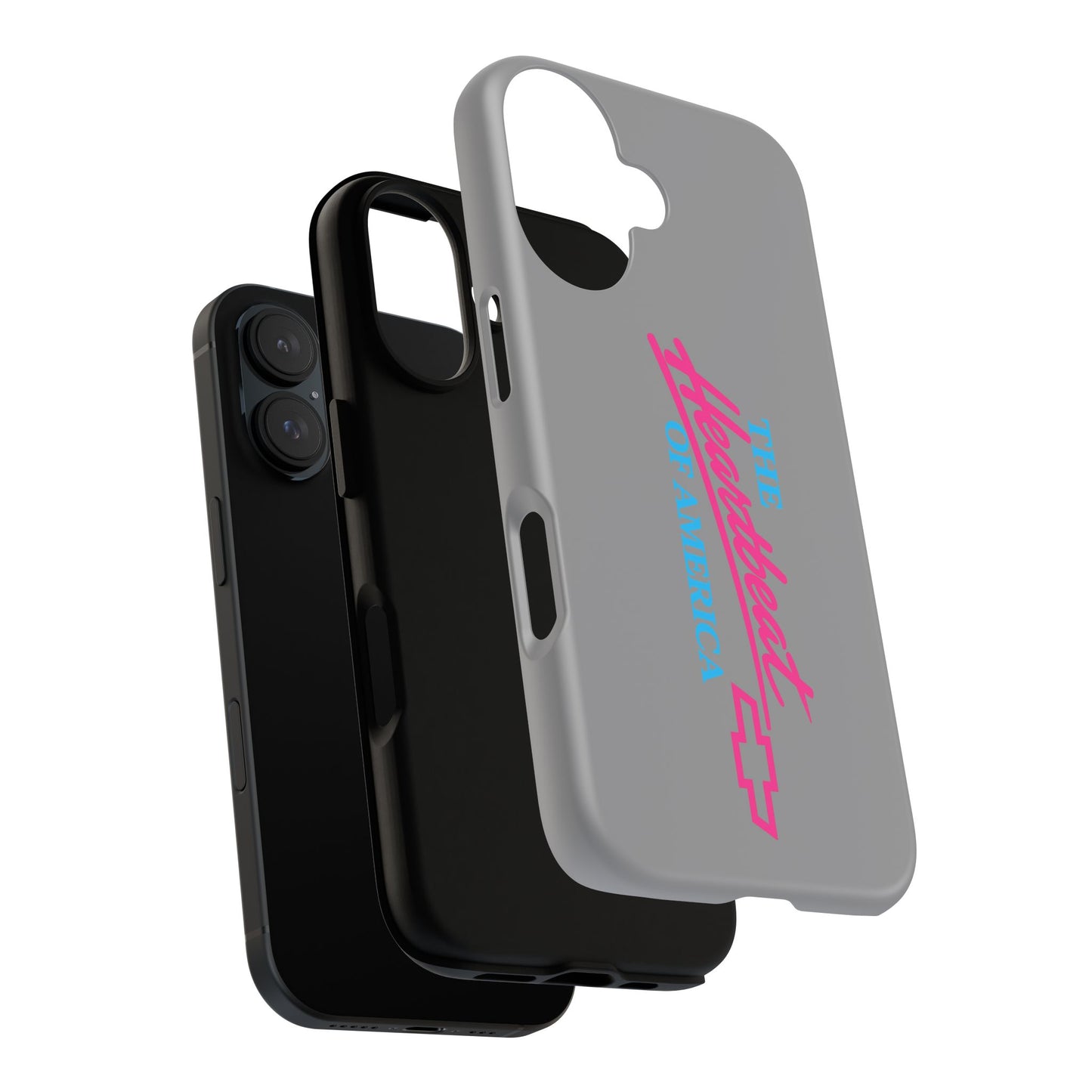 Silver “The Heartbeat of America” Retro Chevy Logo, Slim Protective Cover