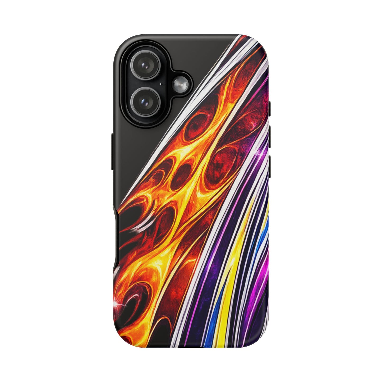 Flaming Abstract Stripes Tough Case | Colorful Phone Cover