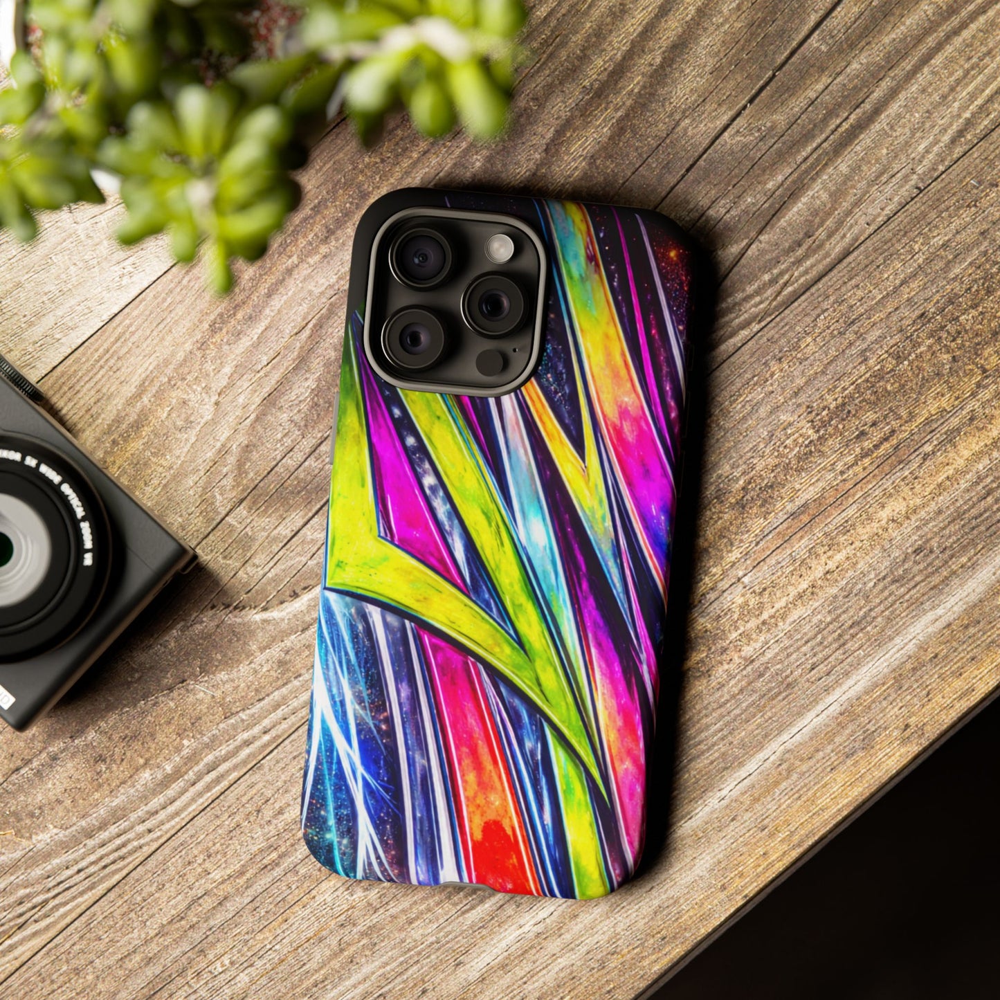 Neon Graffiti Phone Case | Tough Case, Vivid Abstract Street Art