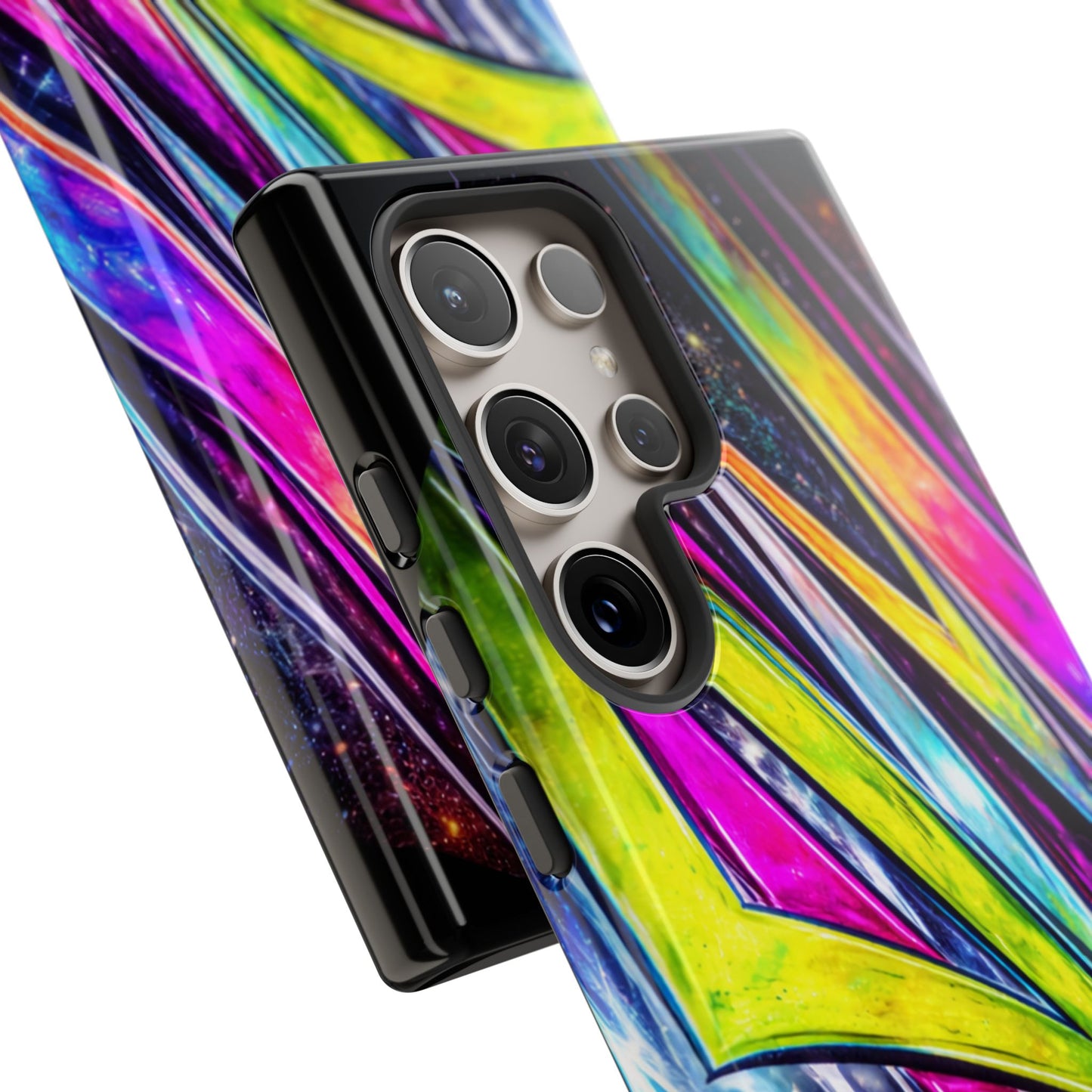 Neon Graffiti Phone Case | Tough Case, Vivid Abstract Street Art