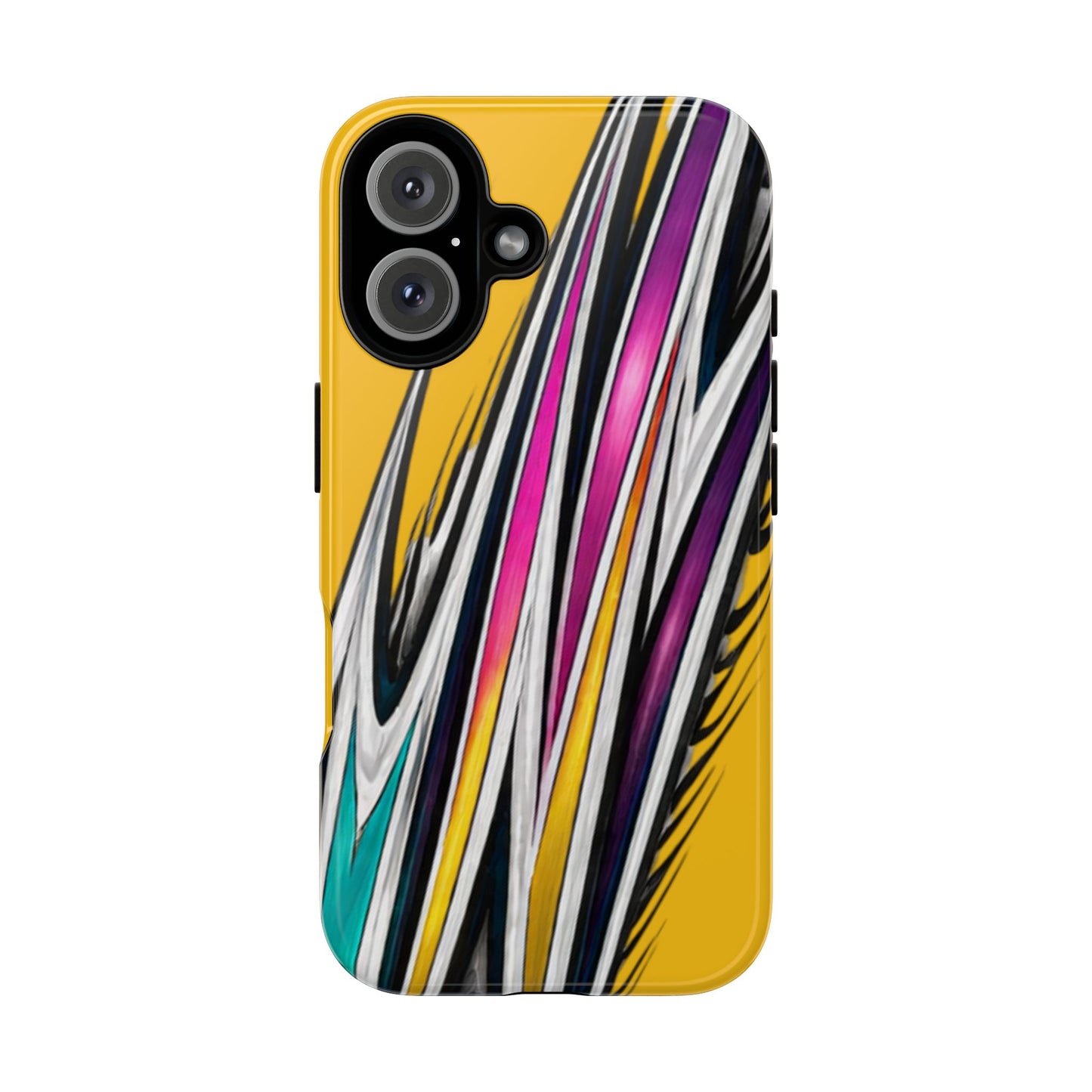Yellow Abstract Stripes Phone Case | Tough Protective Phone Case