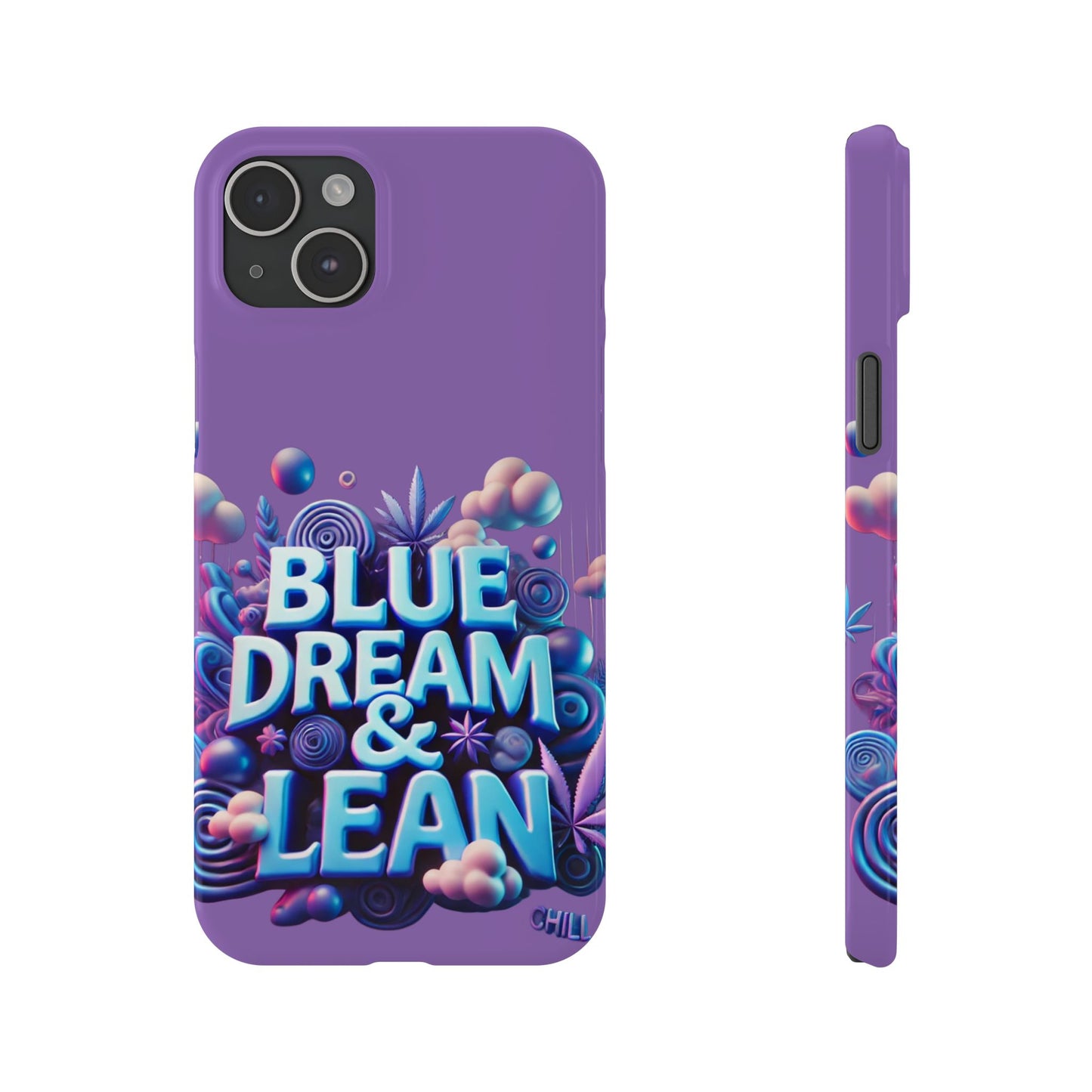 Vibrant Slim Phone Cases - 'Blue Dream & Lean' Design for Trendsetters