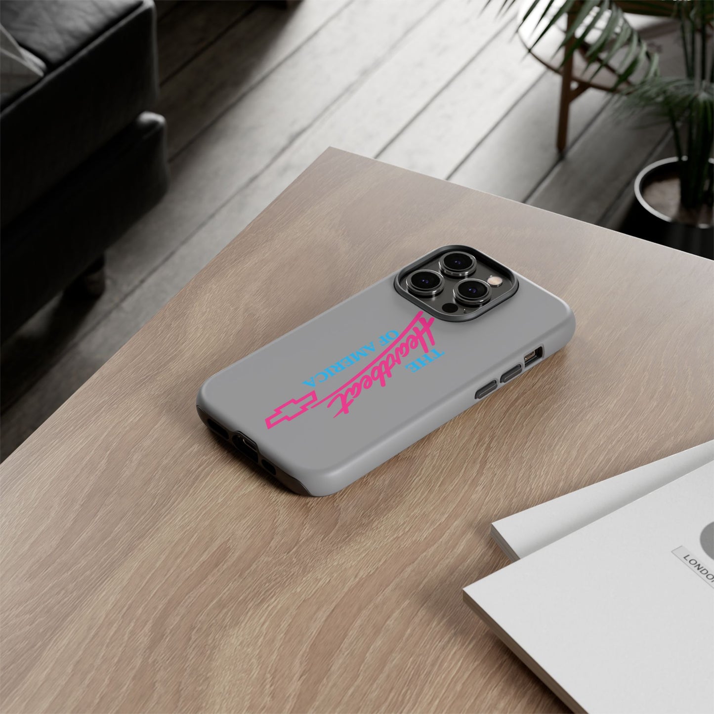 Silver “The Heartbeat of America” Retro Chevy Logo, Slim Protective Cover