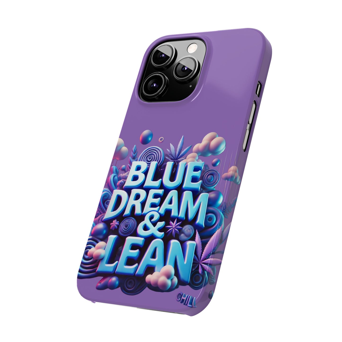 Vibrant Slim Phone Cases - 'Blue Dream & Lean' Design for Trendsetters