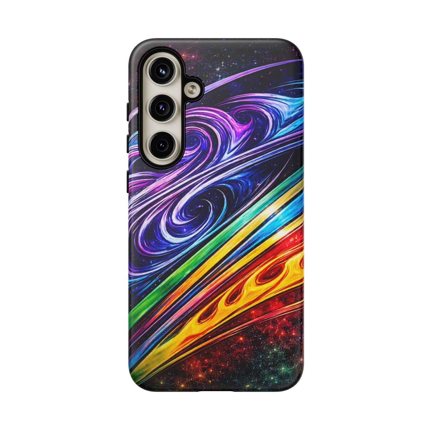 Abstract Cosmic Swirls phone case | Galaxy Rainbow Protective Case