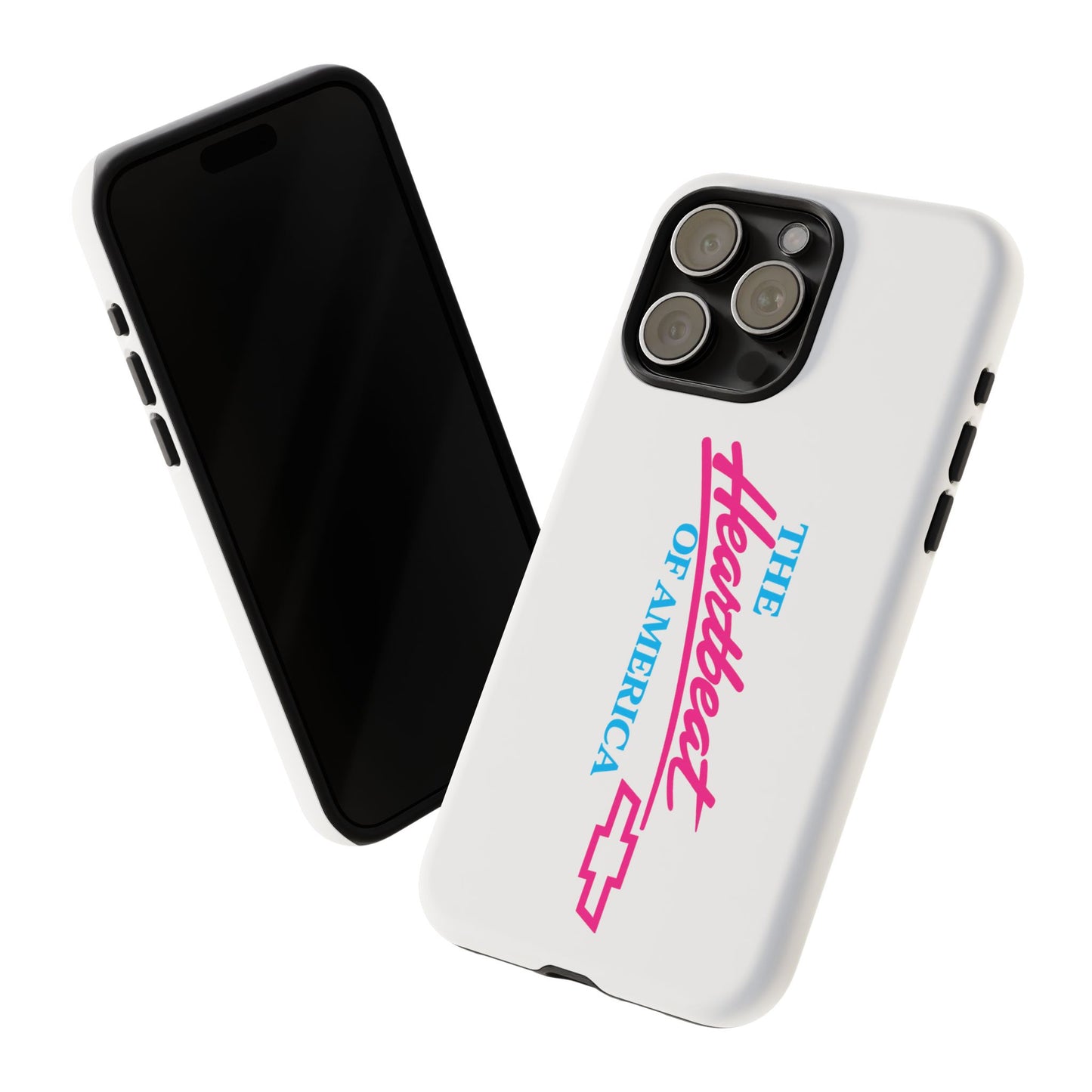 White  “The Heartbeat of America” Retro Chevy Logo, Slim Protective Cover