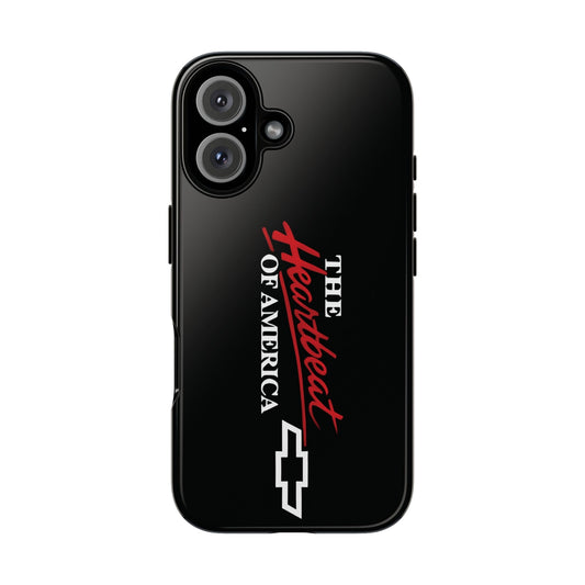 Chevy Phone Case, Tough Cases for Car Lovers, Vintage Style Cover, Heartbeat