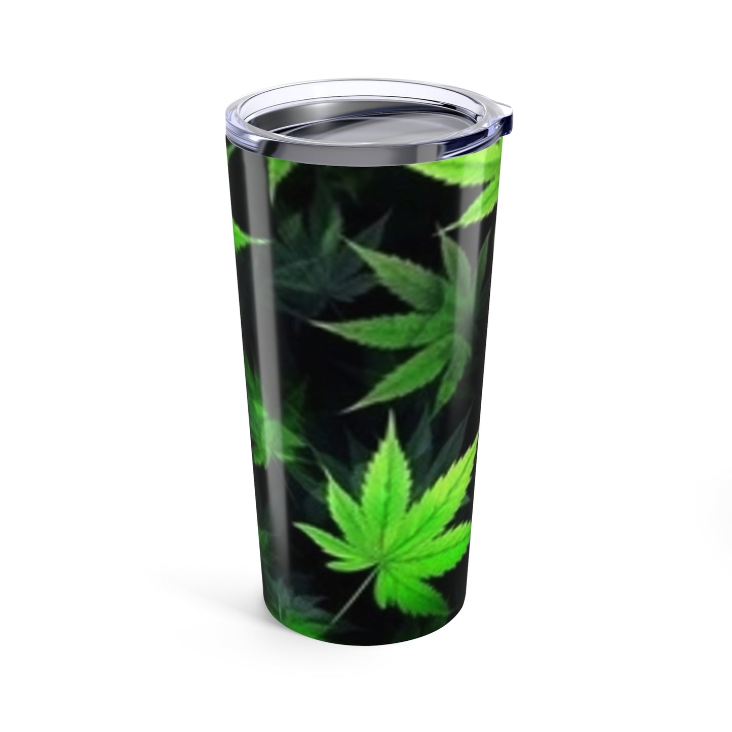 Nature-Inspired Green Leaves Tumbler 20oz, Eco-friendly Drinkware, Travel Mug,
