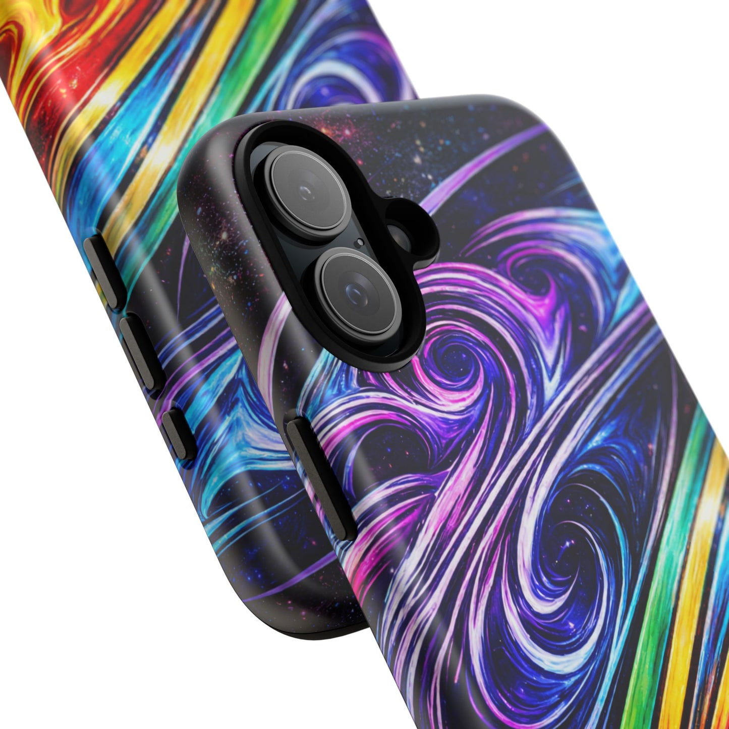 Abstract Cosmic Swirls phone case | Galaxy Rainbow Protective Case