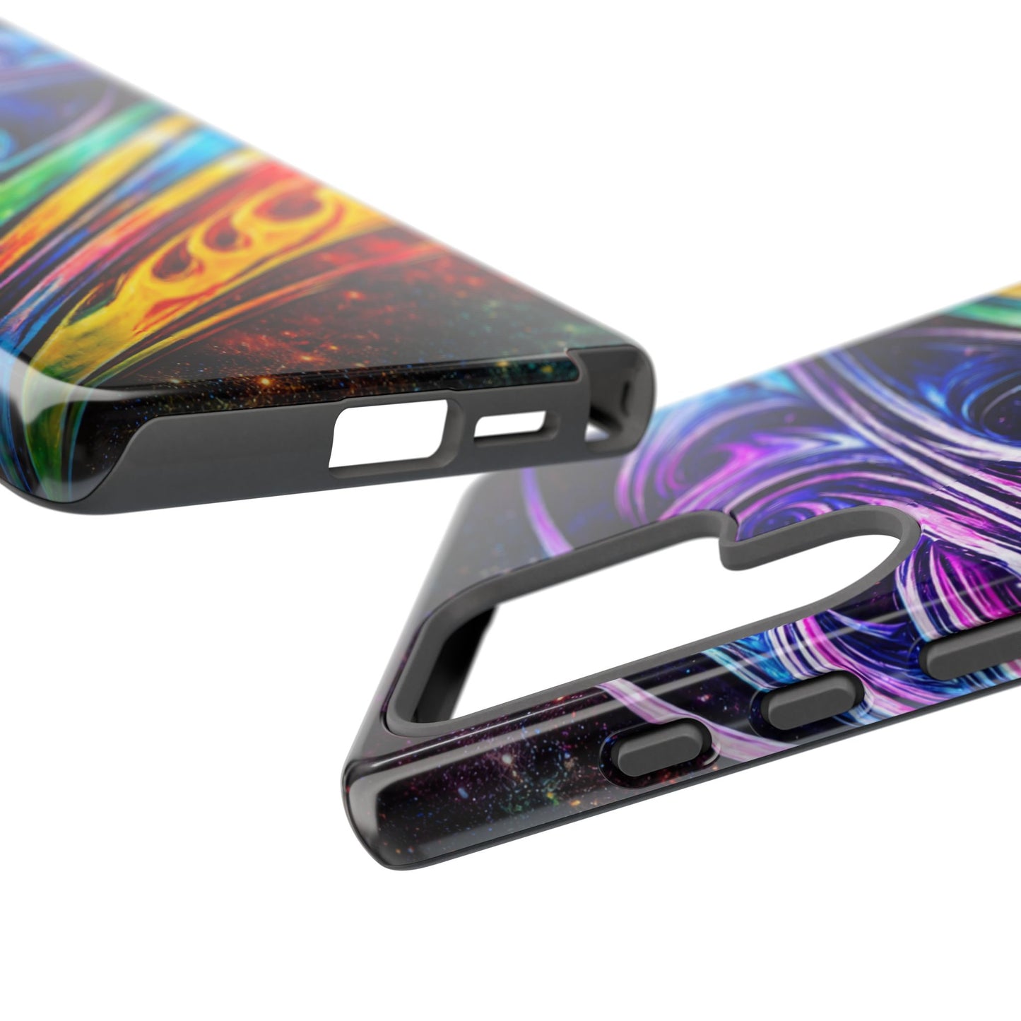 Abstract Cosmic Swirls phone case | Galaxy Rainbow Protective Case