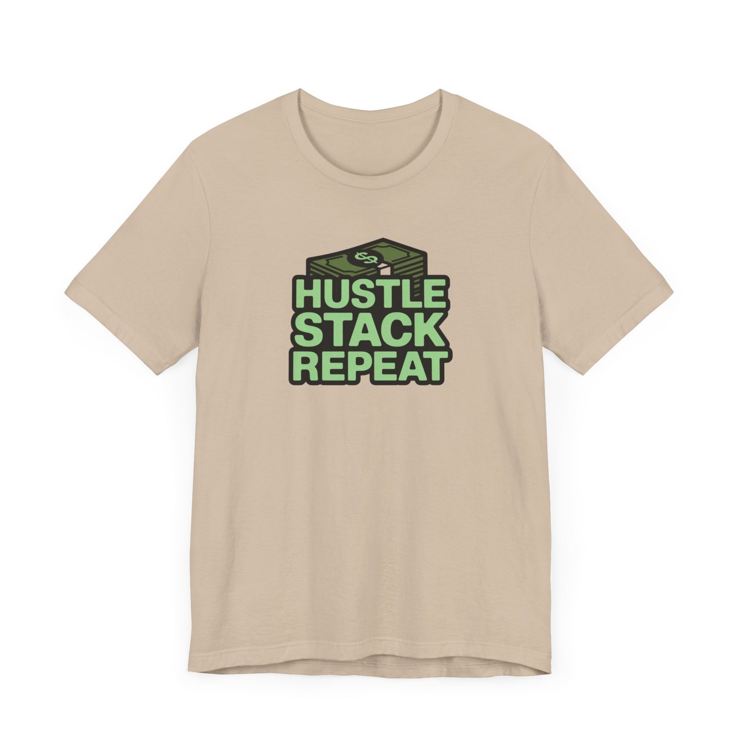 Hustle Stack Repeat Tee - Motivational T-Shirt for Entrepreneurs