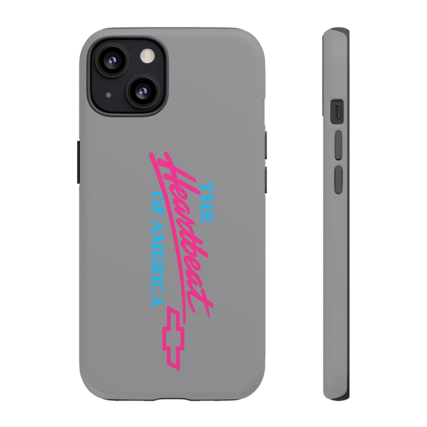 Silver “The Heartbeat of America” Retro Chevy Logo, Slim Protective Cover