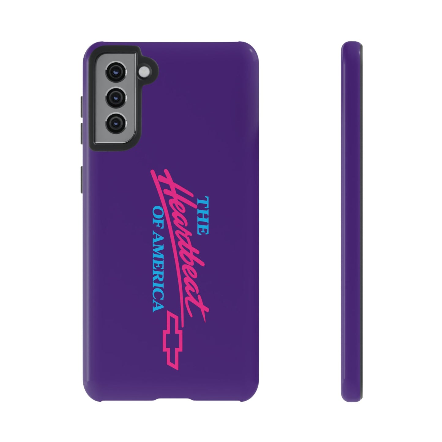 Purple  “The Heartbeat of America” Retro Chevy Logo, Slim Protective Cover
