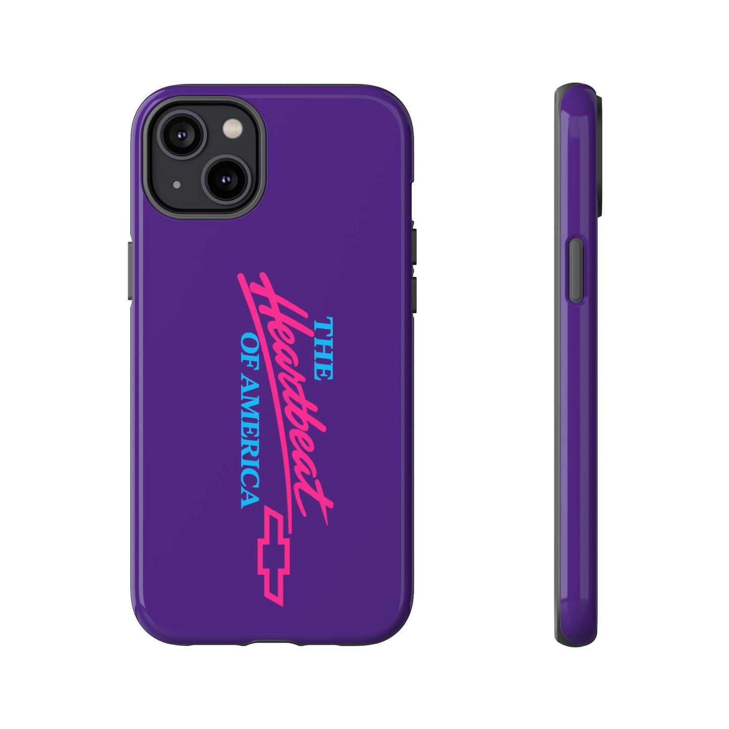 Purple  “The Heartbeat of America” Retro Chevy Logo, Slim Protective Cover