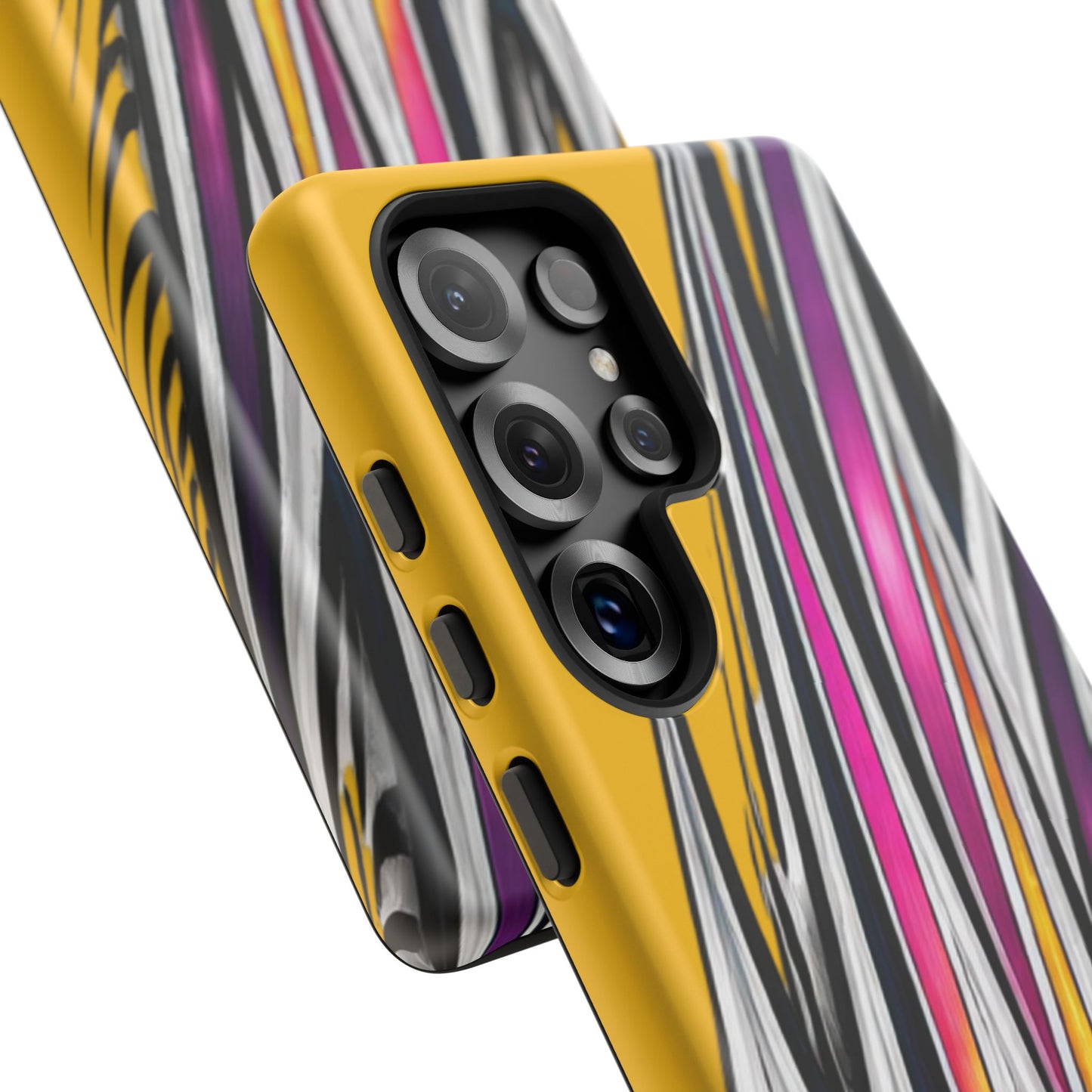 Yellow Abstract Stripes Phone Case | Tough Protective Phone Case