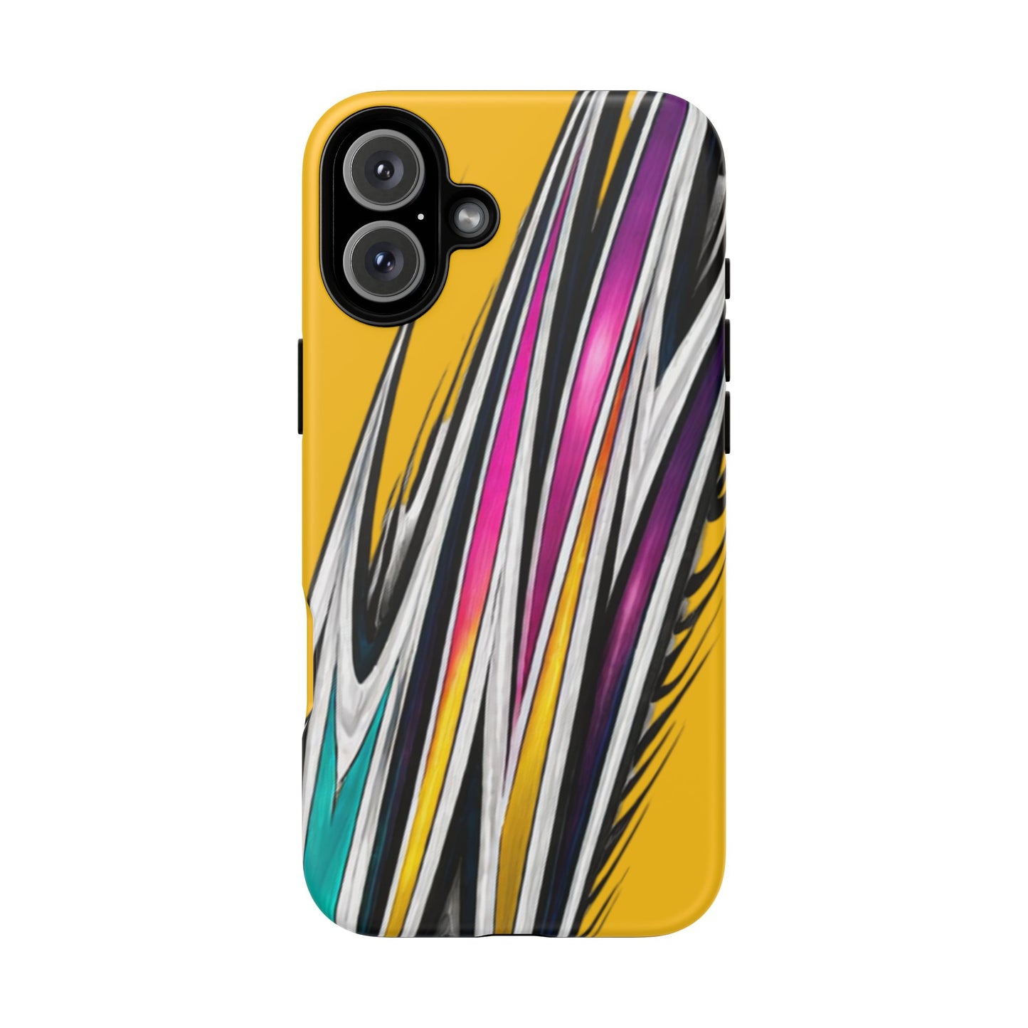 Yellow Abstract Stripes Phone Case | Tough Protective Phone Case