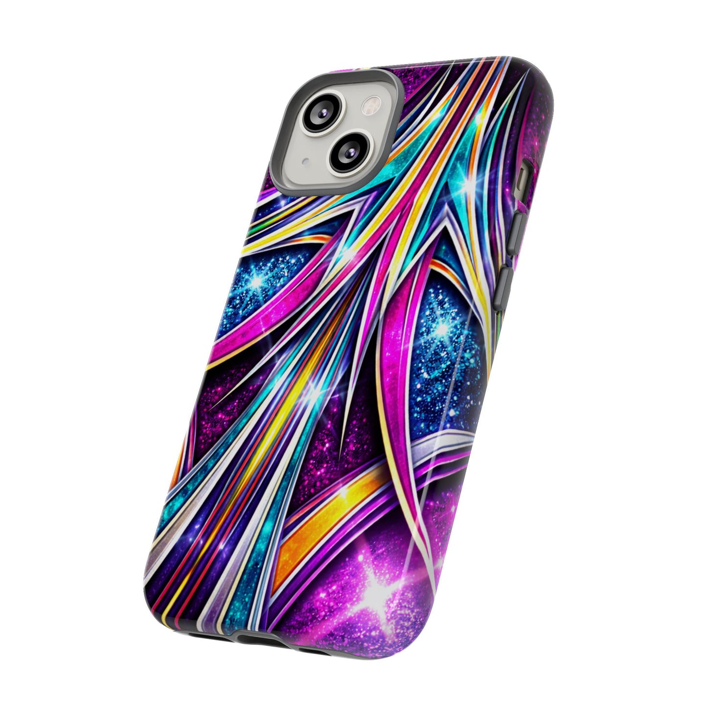 Custom Lowrider Pinstripe Swirl Tough Phone Case – Impact Resistant