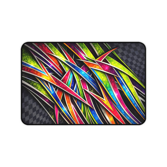Desk Mat Vibrant Neon Abstract Gaming Mouse Pad