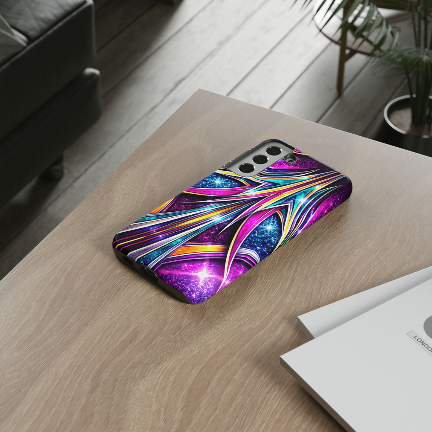 Custom Lowrider Pinstripe Swirl Tough Phone Case – Impact Resistant